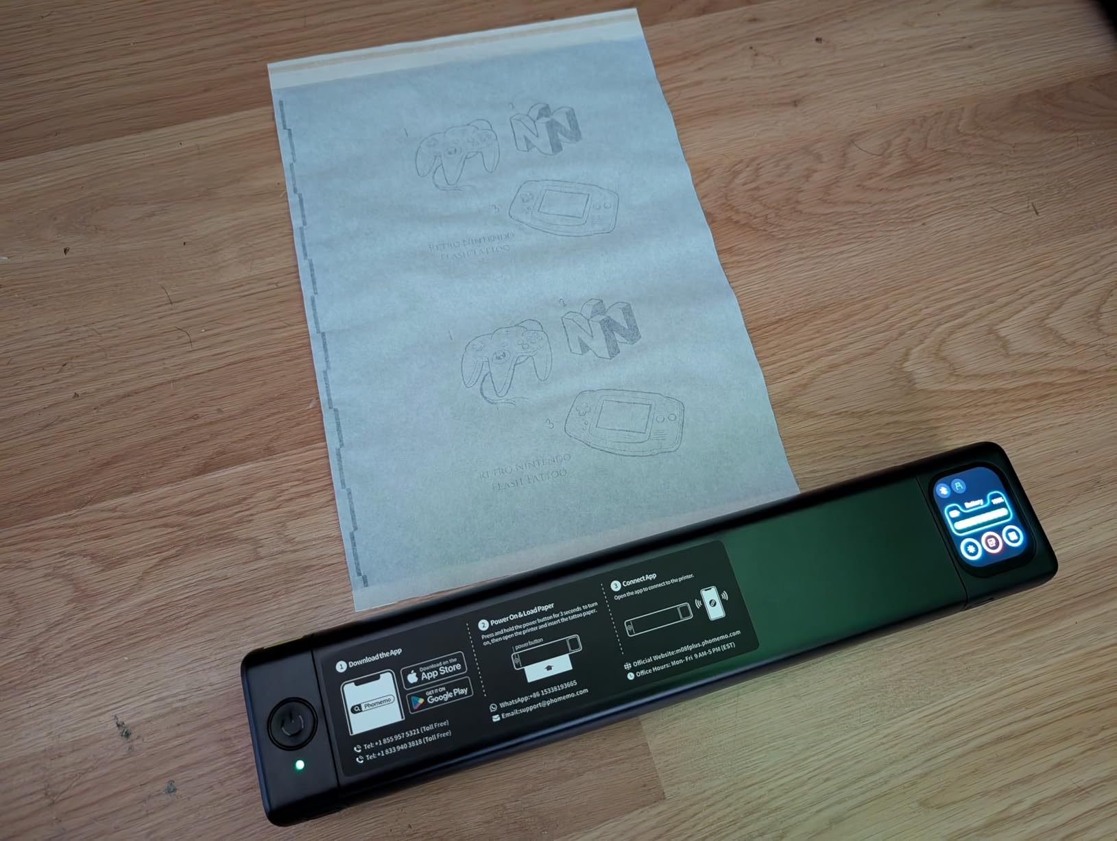 Phomemo M08F Plus Tattoo Stencil Printer with Touchscreen, Bluetooth Tattoo Printer Machine with 10pcs Premium Transfer Paper, Compatible with Phone/Tablet/PC, Tattoo Supplies for Tattoo Artists customer photo 2