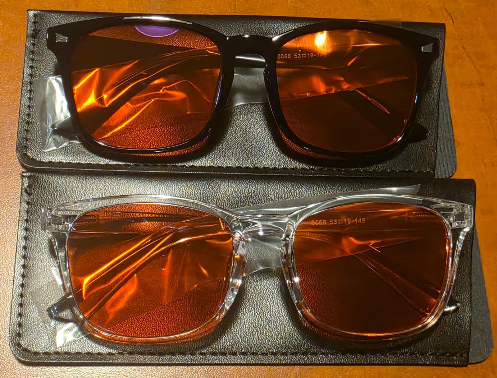 2 Packs Professional Sleep Glasses with 98.7% Blue Light Blocking Dual AR Coatings Amber Lens, Computer Gaming Glasses for Men Women, Anti Fatigue & Eye Strain customer photo 1