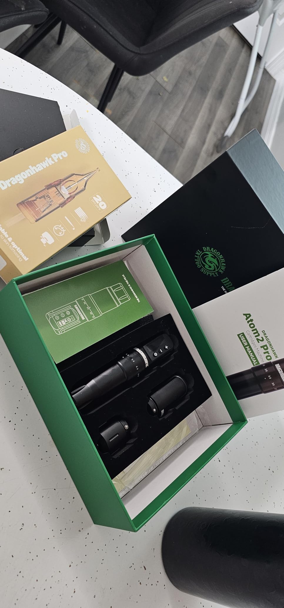 Dragonhawk Beginner Tattoo Kit Atom2 Pro Cordless Tattoo Gun Machine Pen Complete Tattoo Kit 7 Strokes 2.4-4.2mm customer photo 1