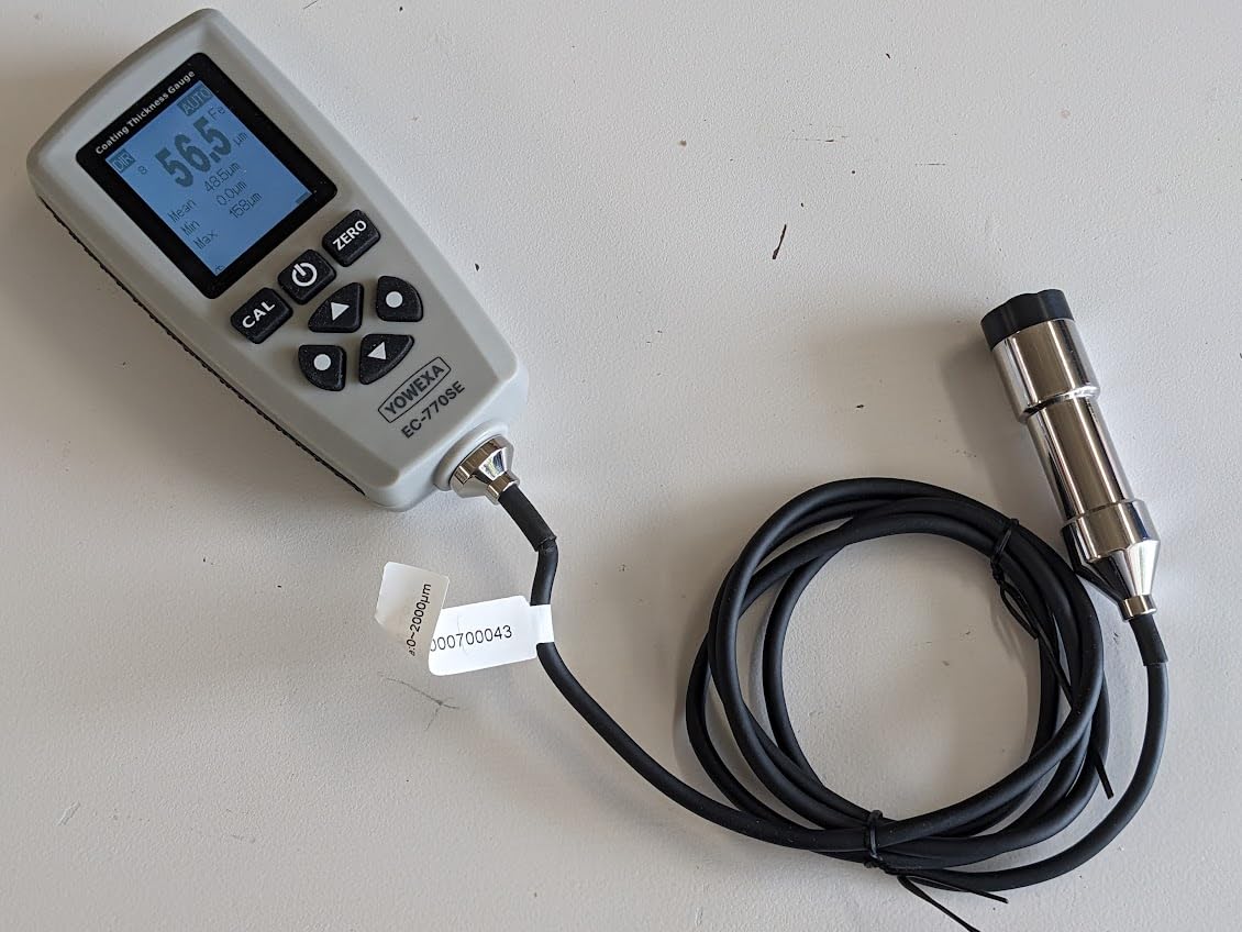 EC-770SE Professional Coating Thickness Gauge with External Probe, Digital Paint Thickness Meter, Auto-Detect Fe/NFe, 0-2000um Measuring Range,2000 Reading Memory, USB Data Export customer photo 1