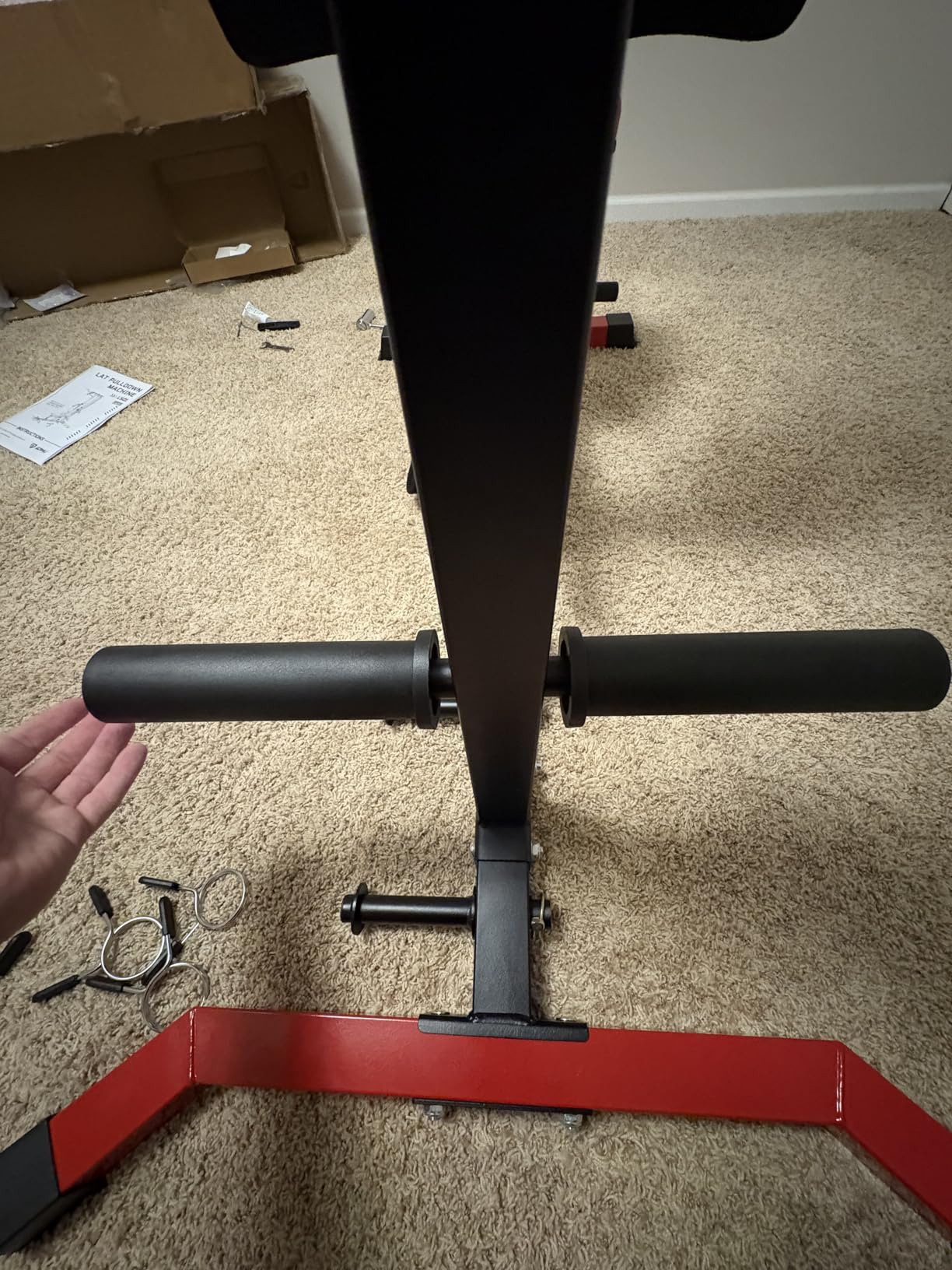 LS01 LAT Pulldown Machine, LAT Row Cable Machine with AB Crunch, LAT Tower with Cable Row Attachments, 3 in 1 Pulley Stations for Home Gym customer photo 2