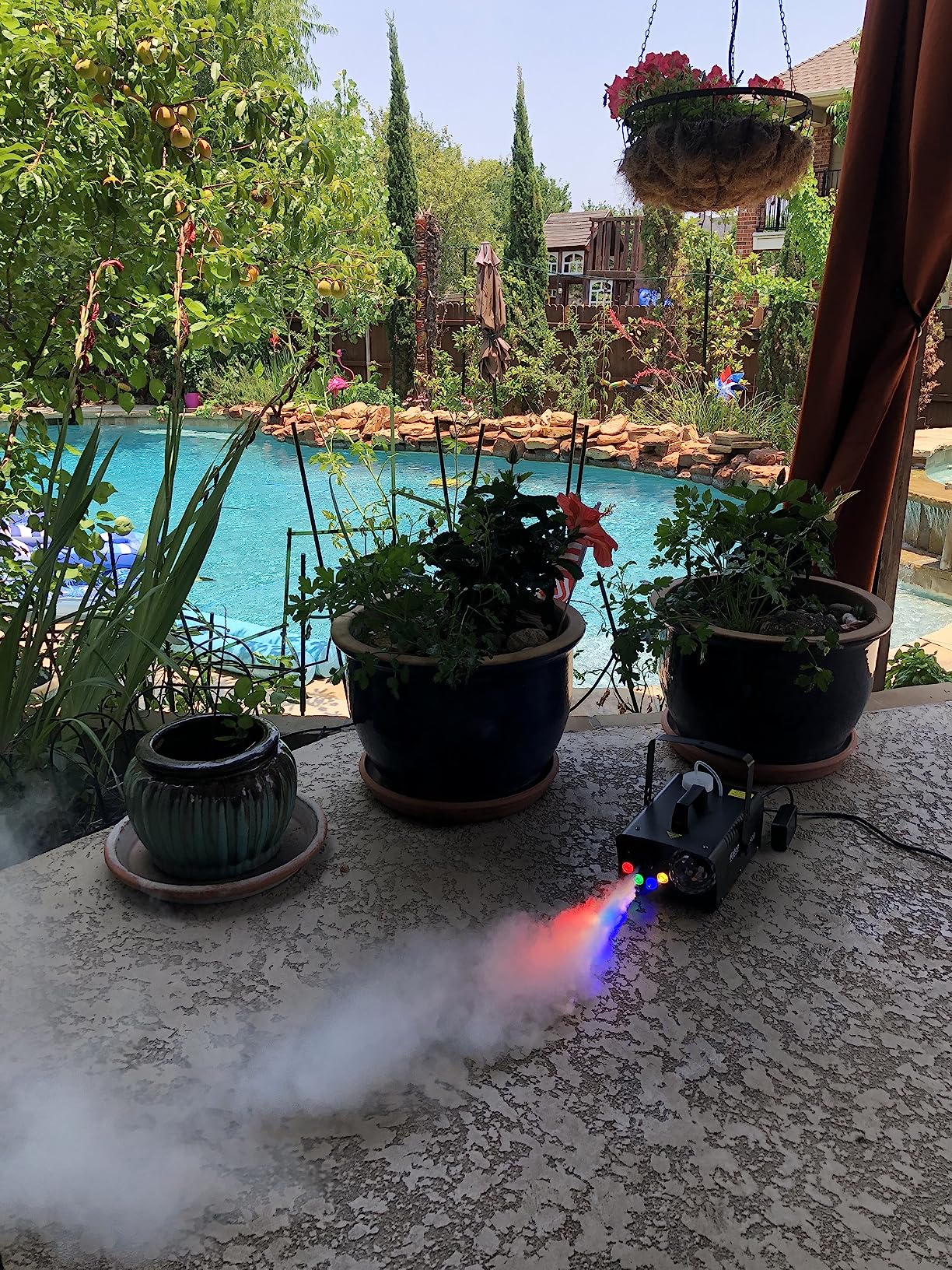 DMX 1000W Fog Machine with Wireless Remote Control,Smoke & Haze Machine with 6 LED RGB Light for Atmosphere, Theatrical, Halloween, Party, Stage Effects, and Wedding customer photo 1