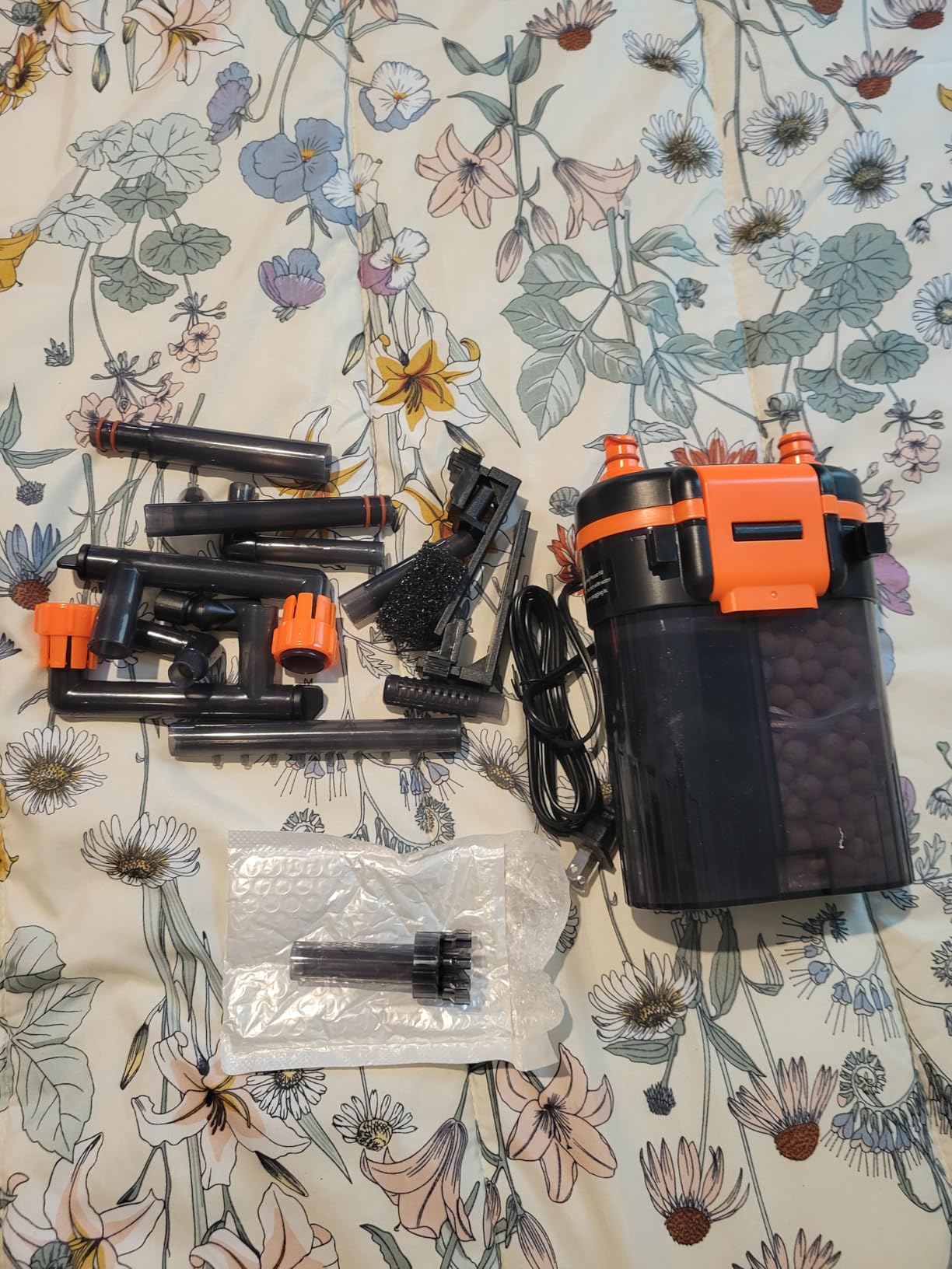 hygger External Hang-On-Back Canister Aquarium Filter, Quiet Fish Tank Filter with 3-Stage Filtration, Anti-Dry Burn Motor, Adjustable Flow, Oil Skimmer, Duckbill Nozzle, Shower Spray Bar (6W, 10-20 gal) customer photo 1