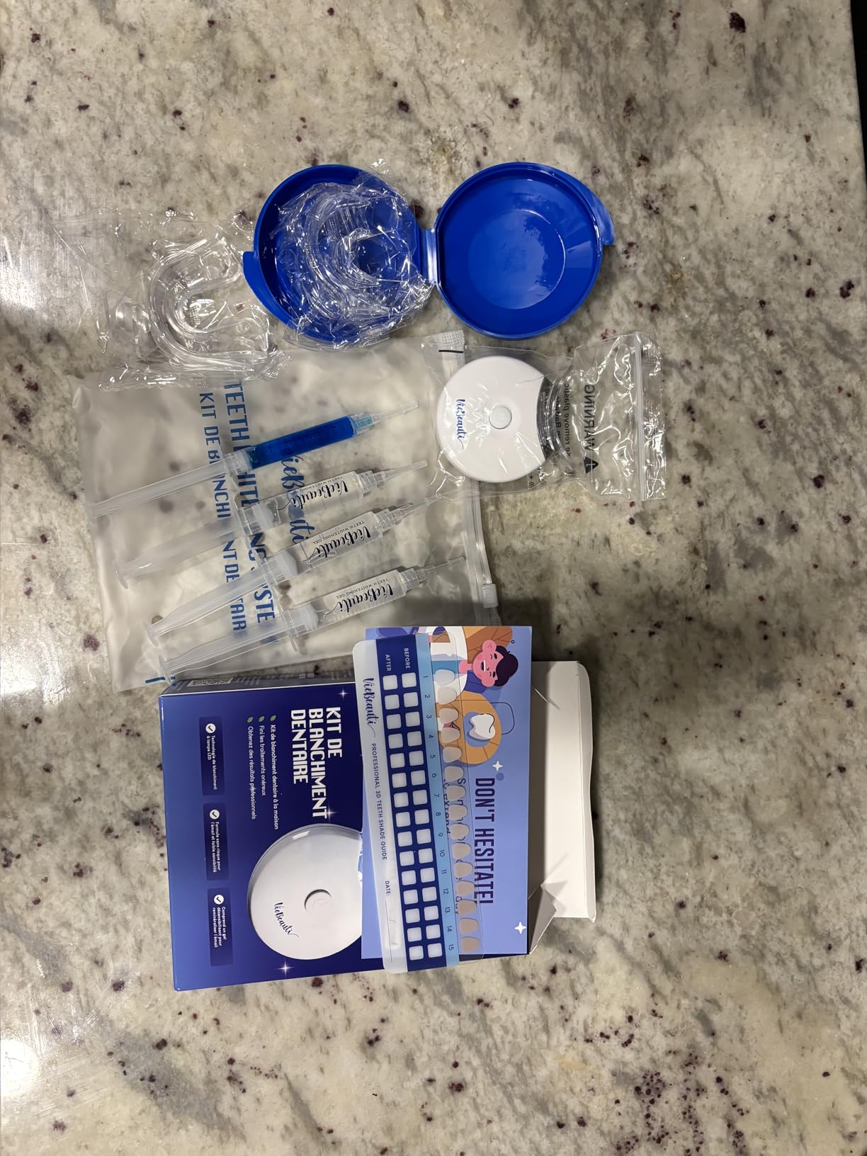 VieBeauti Teeth Whitening Kit with LED Light for Sensitive Teeth, 35% Carbamide Peroxide customer photo 2