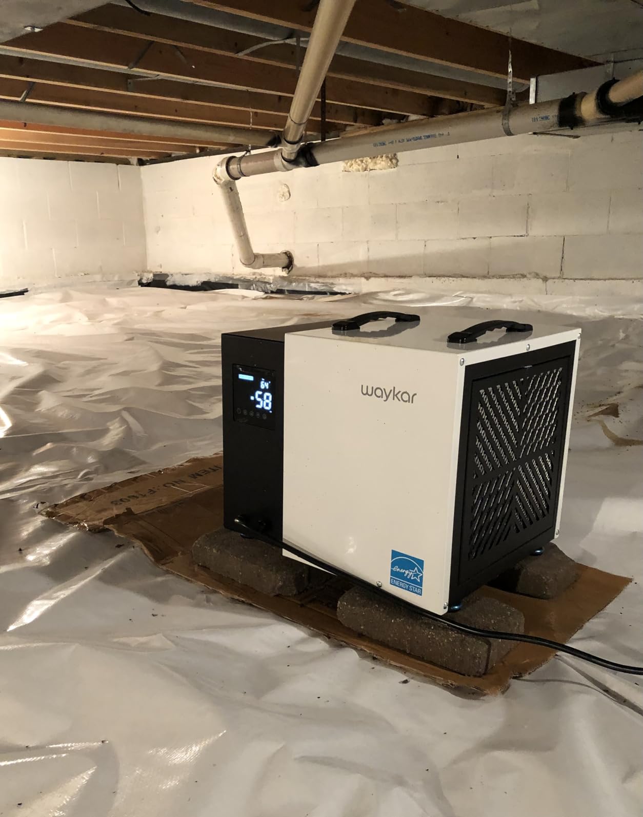 Waykar 70 Pint Energy Star Crawl Space Dehumidifier with Drain Hose, Commercial Dehumidifier for Basements and Home, for Spaces up to 5000 Square Feet, Smart Humidity Control - 5-Year Quality Coverage customer photo 2