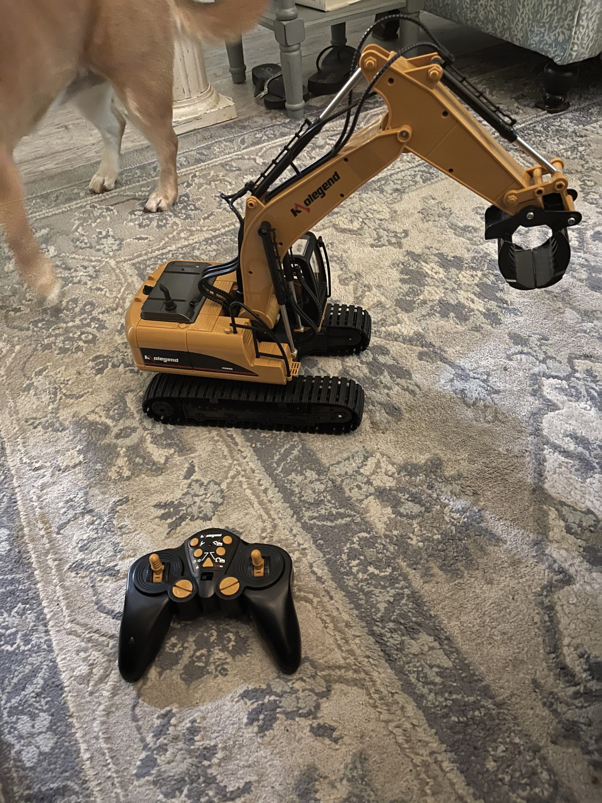 kolegend 1:14 RC Excavator 25 Channel 4 in 1 Construction Toys,Remote Control Vehicles Tractor Sandbox Toys Digger,with Metal Bucket,Drill Bit,Gripper & Wood Gripper RC Truck customer photo 1