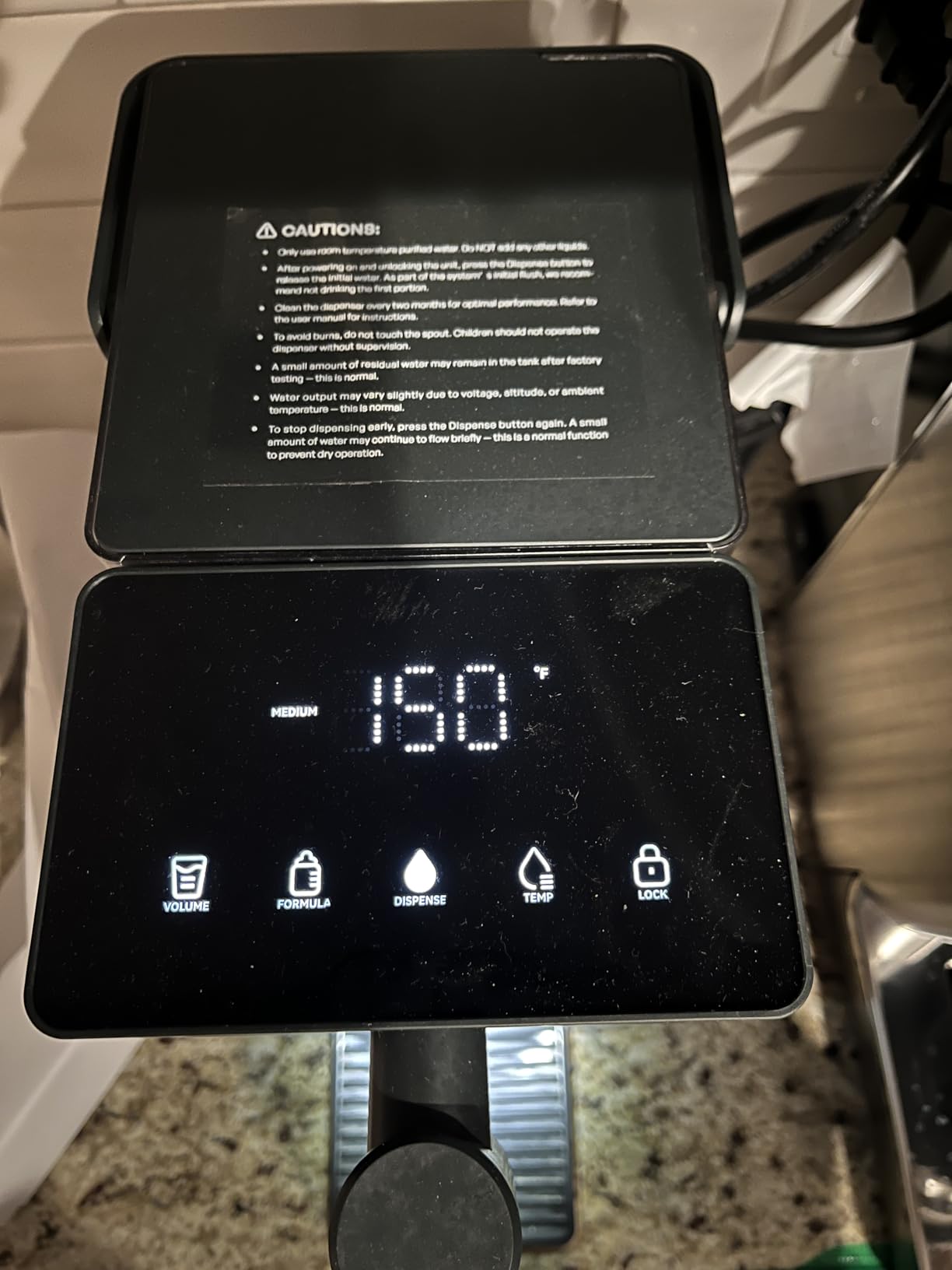 AIRHOP Instant Hot Water Dispenser, Quick Heating Countertop Water Dispenser with Child Locks, Adjustable 5 Temp 3 Water Volume Dispense, 100OZ 3L Removable Tank, Ideal for Home Office Kitchen, Black customer photo 1