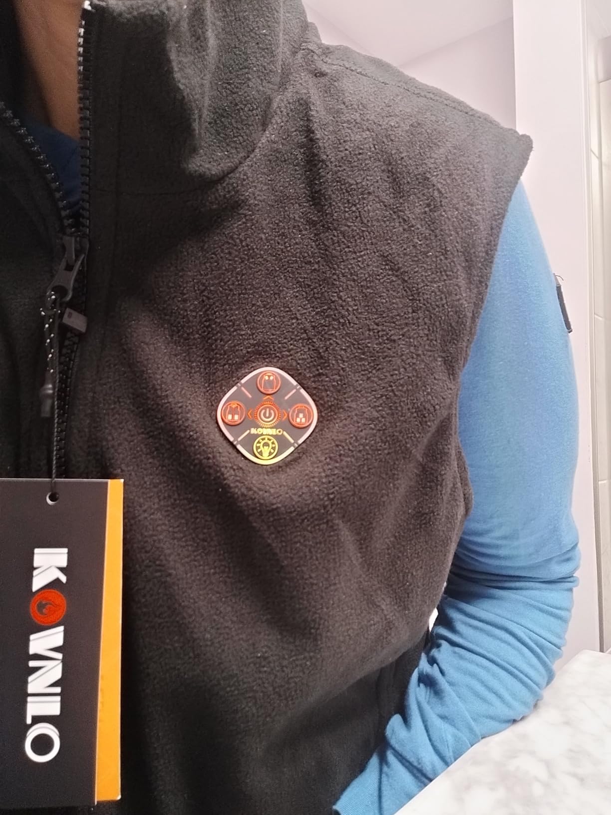 KOVNLO Heated Vest for Men with Battery Pack Included, Soft Fleece Smart Electric Lightweight Heated Jacket customer photo 1