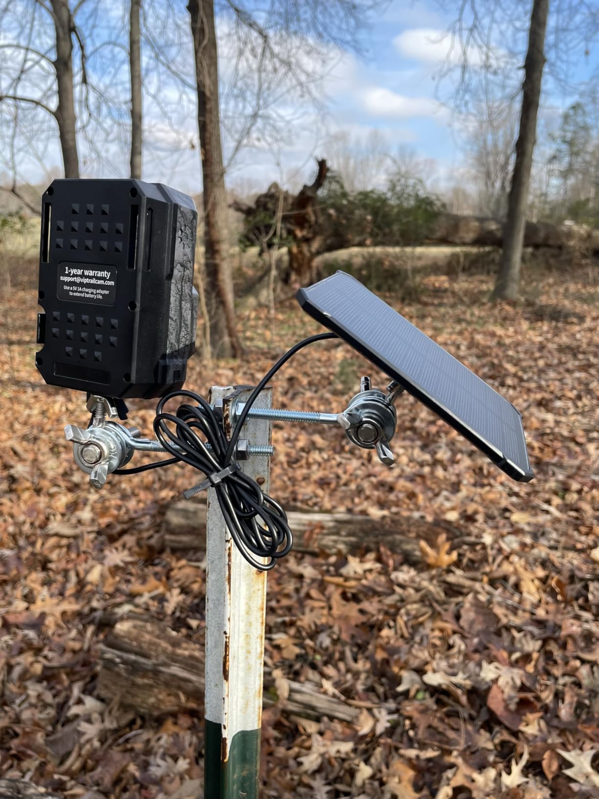 MAXDONE Solar Trail Camera WiFi Bluetooth - 4K 64MP Game Camera with 6000mAh Battery, Rechargeable Trail Cam with Night Vision Motion Activated IP66 customer photo 1