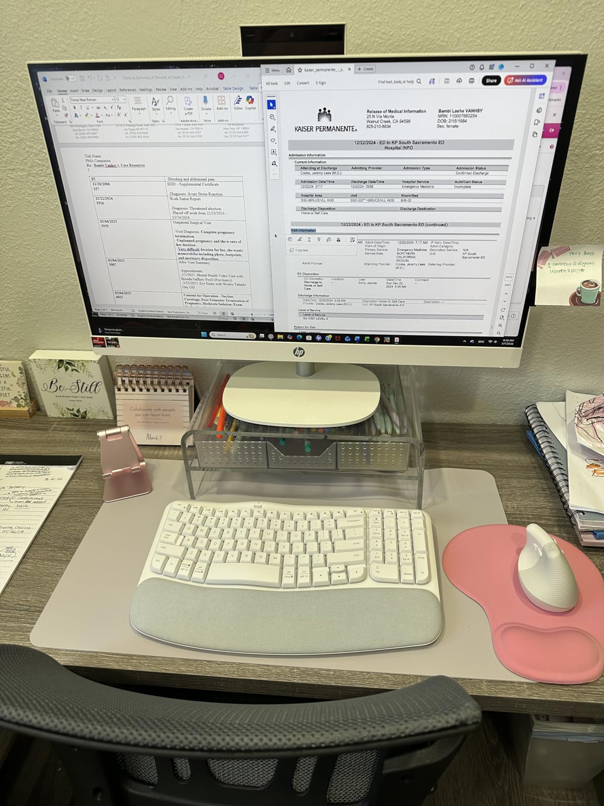 Logitech Wave Keys & Lift Vertical Mouse - Ergonomic Wireless Keyboard and Mouse Combo - with Cushioned Palm Rest, Easy-Switch, Bluetooth, for Multi-OS, Windows/Mac - Graphite customer photo 1