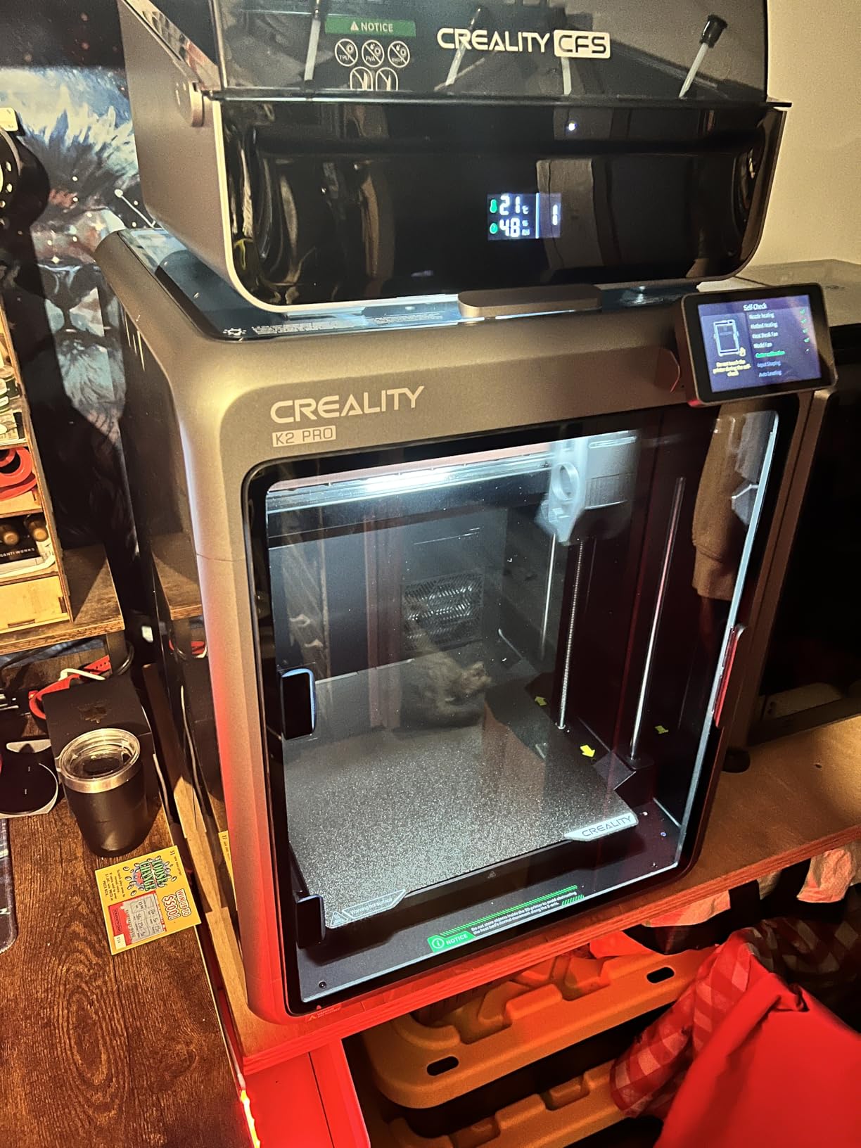 Creality K2 Pro Combo (A) 3D Printer, Multicolor Color Printing with CFS, 600mm/s High-Speed Print Speed, Auto Leveling, Active Chamber Heating, Direct Drive Extruder, Large Build Volume 300×300×300mm customer photo 2