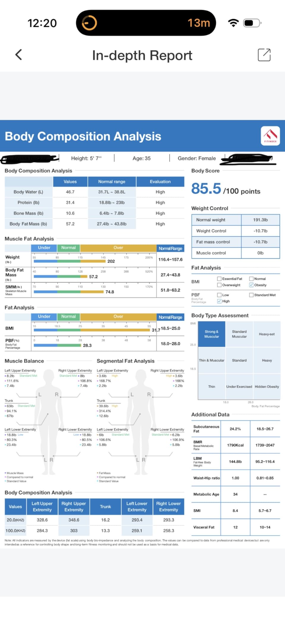 FITINDEX Smart Scale for Body Weight, [2026 Upgraded], Body Composition Analyzer with 8-Electrode Large Platform for Weight, BMI, Fat, Muscle Mass, Segmental Muscle Analysis, High Precision, 400 lbs customer photo 2