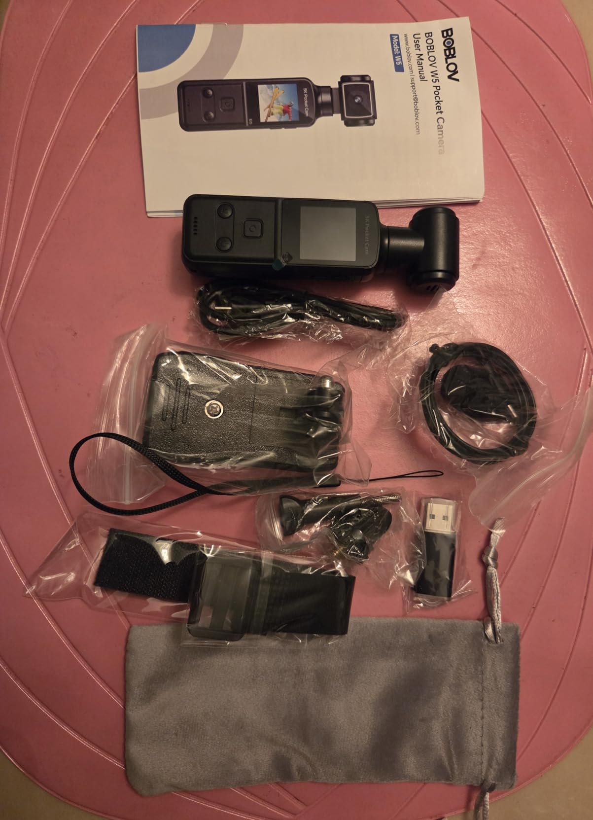 BOBLOV 5K Body Camera with Microphone, W5 Vlogging Camera, 5K/15FPS and 4K/60FPS with 270° Rotating Lens, External Mic Support, Clip/Strap Options, EIS Stabilization for Meeting, and Daily Use (128GB) customer photo 1