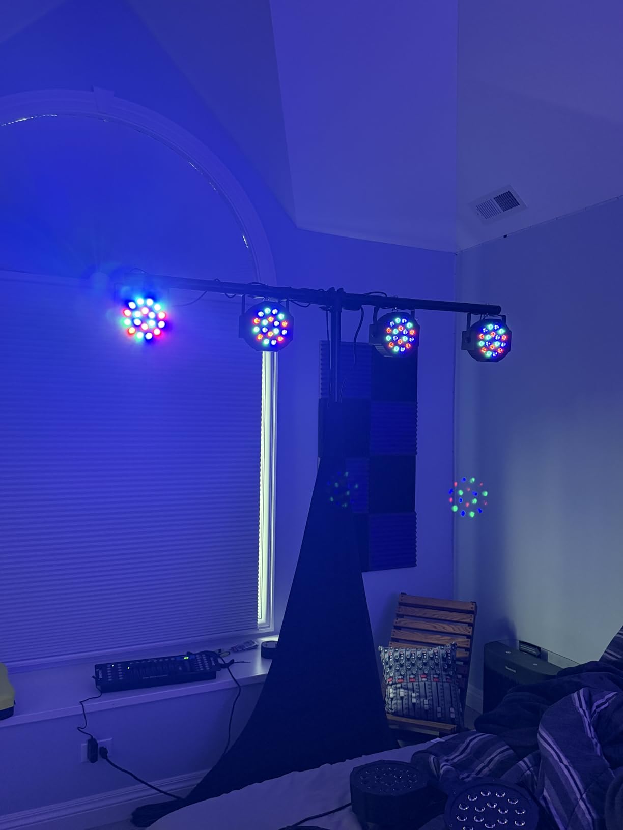 Stage Lights with Sound Activated & DMX Control, 8 Pack 18x3 W LED Par Lights, Versatile DJ Light for Stage Uplighting, Wedding, Party Events, Clubs, Music Shows & Holiday Decorations customer photo 1