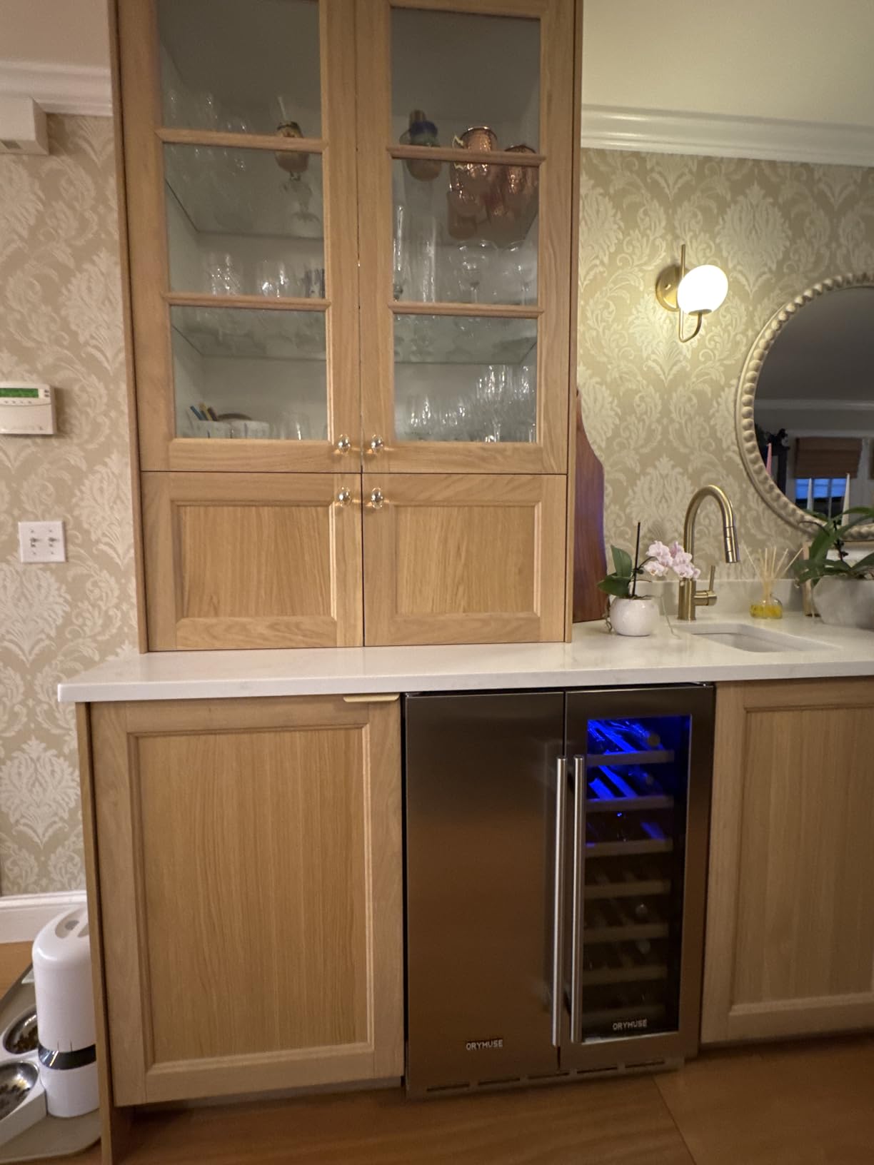 24 Inch Wine Fridge, 54 Bottle Wine Cooler Refrigerator with Stainless Steel Glass Door, LED Display, Upgraded Compressor, Built-In or Freestanding for Home Bar Kitchen customer photo 1