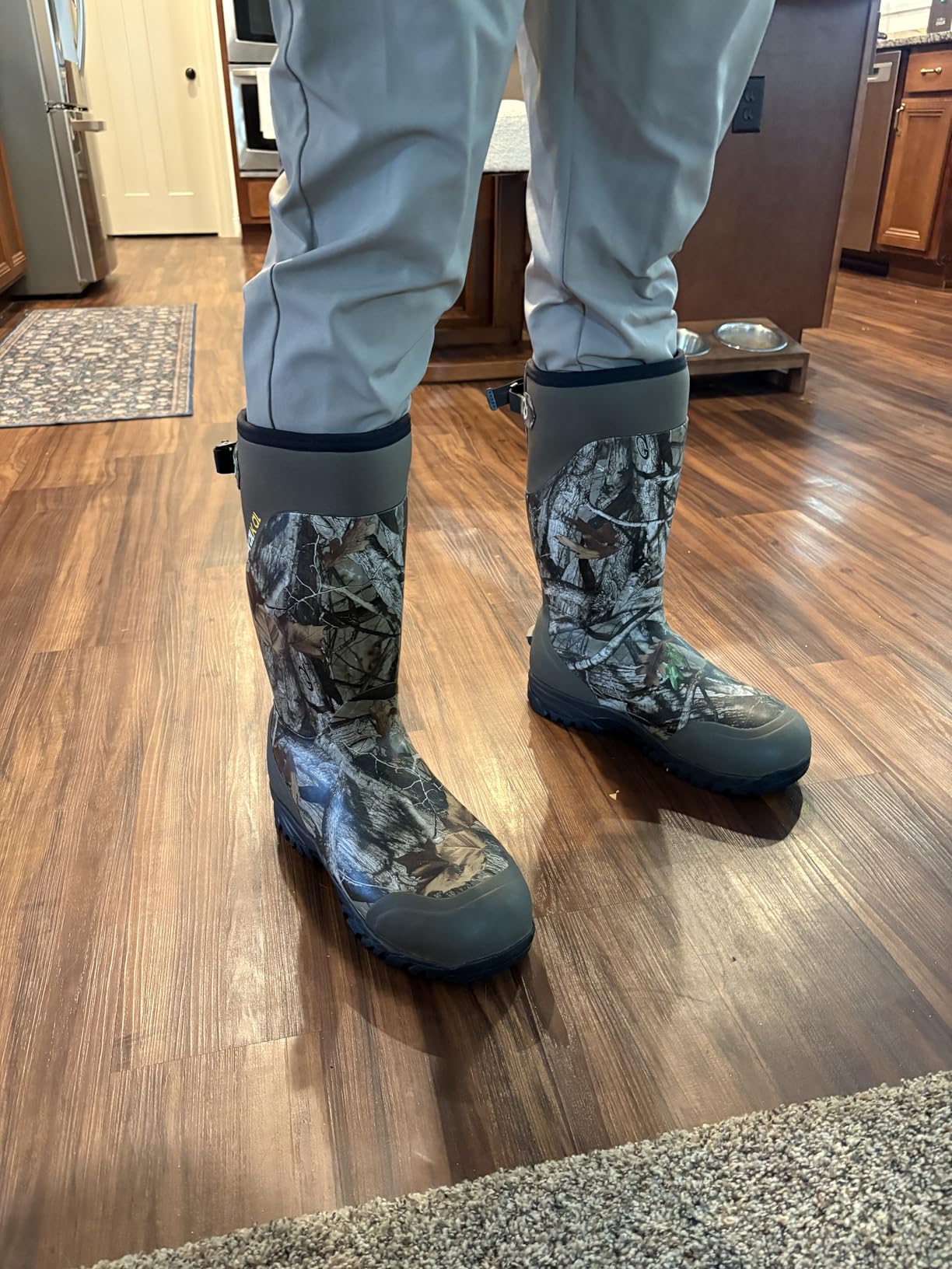 Kalkal Hunting Boots for Men with 800g Insulation, Waterproof Men's Insulated hunting boots with 7mm Neoprene, Sturdy Warm Rubber Boots for Outdoor Hunting Boots for Men (Size 6-14) customer photo 2