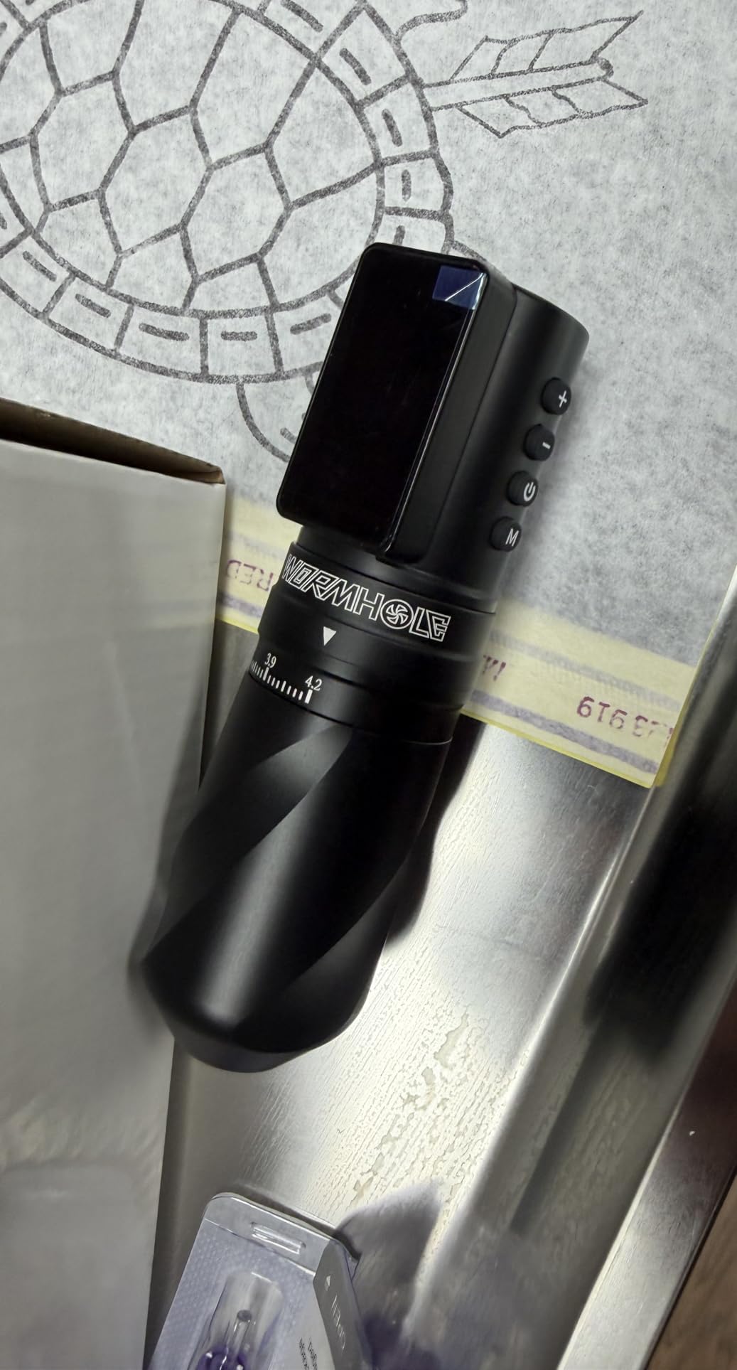 Wormhole Tattoo Gun Kit Wireless Tattoo Machine Kit - 7 Adjustable Stroke, Dual 2300mAh Batteries, Smart Display with Timing Function, 3 Modes (Normal/Jump-Start/Dot Work), for Lining & Shading customer photo 1