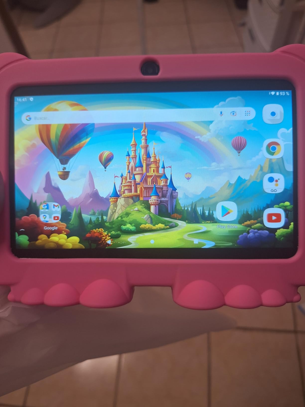 Kids Tablet 7 inch Android 12, 4GB RAM 32GB ROM, 512GB Expansion, with Parental Control, WiFi, Bluetooth, Dual Camera with Silicone Case, Green customer photo 1