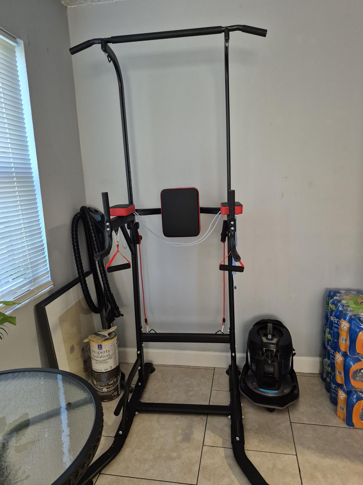 Dskeuzeew Pull Up Bar Free Standing for Multi-Function Home Gym Strength, Pull Up Dip Station Assistive Trainer Height Adjustable, Power Tower Training Heavy-Duty Fitness Equipment customer photo 2