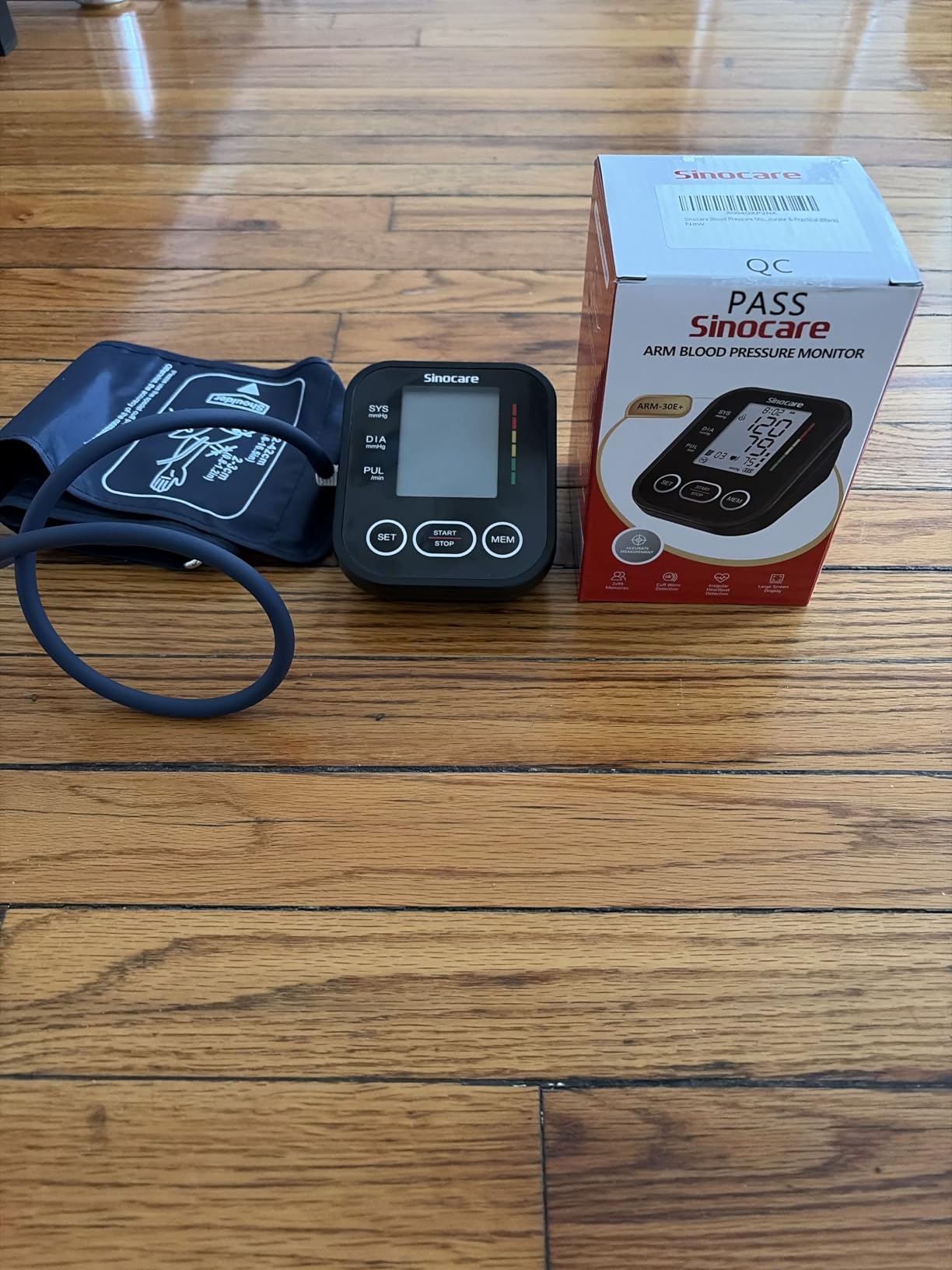 Sinocare Blood Pressure Monitor, Upper Arm BP Machine for Home, Adjustable Cuff 8.6