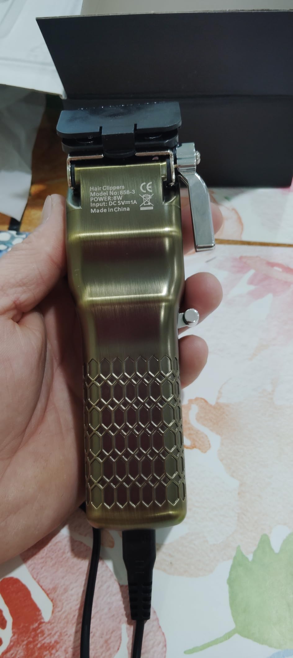 Hair Clippers for Men, Cordless & Corded Barber Clipper with 5Hrs Runtime, 7000RPM Rotary Motor & LED Display, Waterproof Professional Hair Cutting Kit for Men and Home Use (Gold) customer photo 1