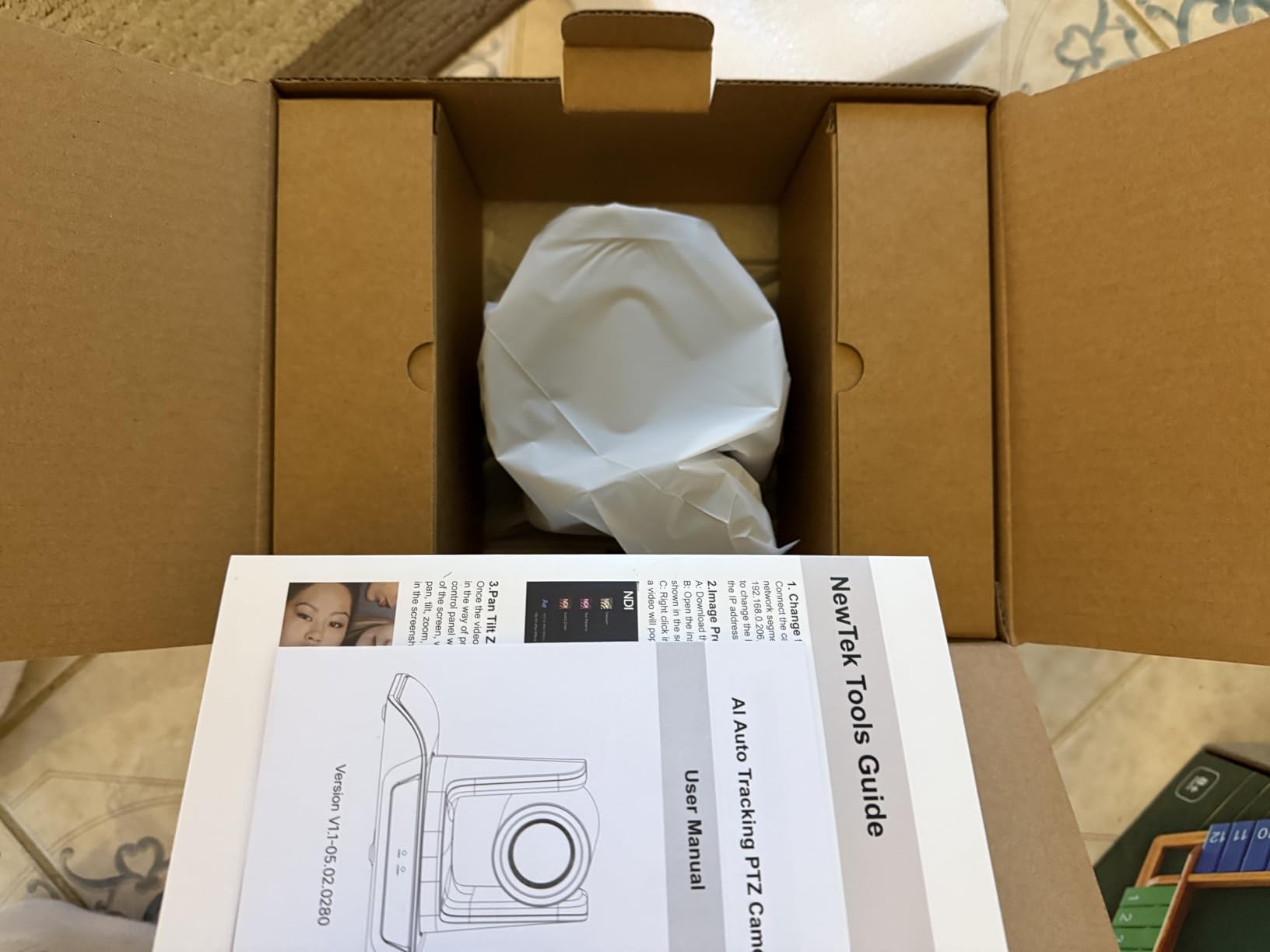 Tenveo 4K NDI PTZ Camera AI Humanoid & Face Auto-Tracking, HDMI/LAN/USB3.0 PoE PTZ Camera 20X Optical Zoom IP Live Streaming, for Church Services Worship Video Conference Live Streaming YouTube OBS customer photo 1