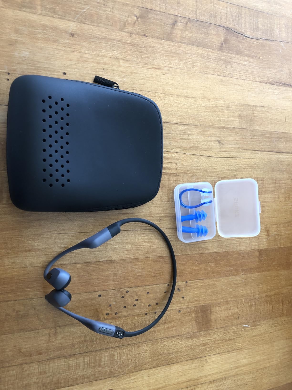 SHOKZ OpenSwim Pro - Open-Ear Bluetooth & MP3 Bone Conduction Sport Headphones, Swimming Headphones, IP68 Waterproof, White customer photo 1