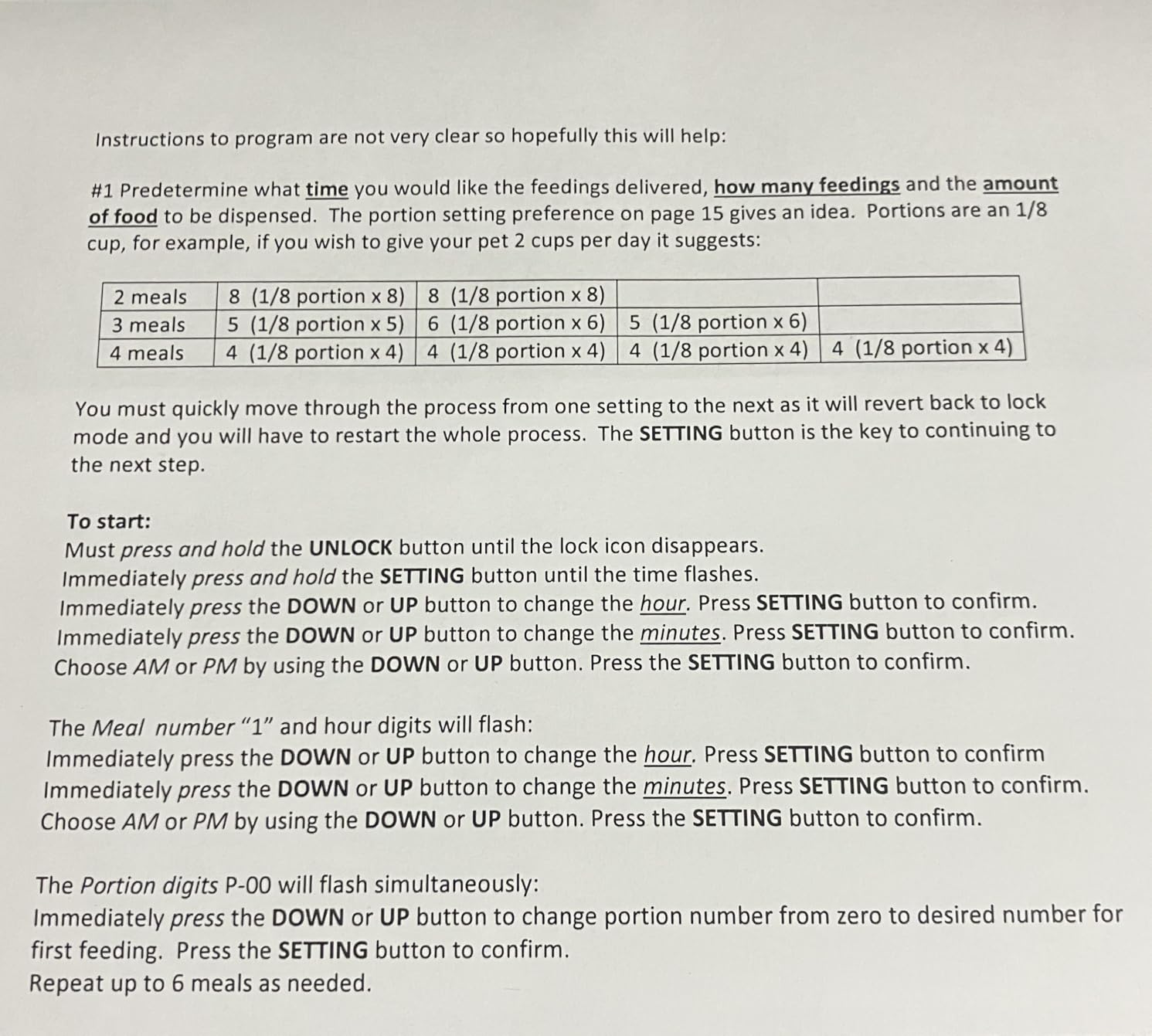 Automatic Dog Feeder for Large Breed - 15L/63 Cups Anti-Clog Dog Food Dispenser for 2-23mm Kibble, Elevated Stand, Large Food Tray, Dual Power, Up to 50 Portions 6 Meals Per Day customer photo 2