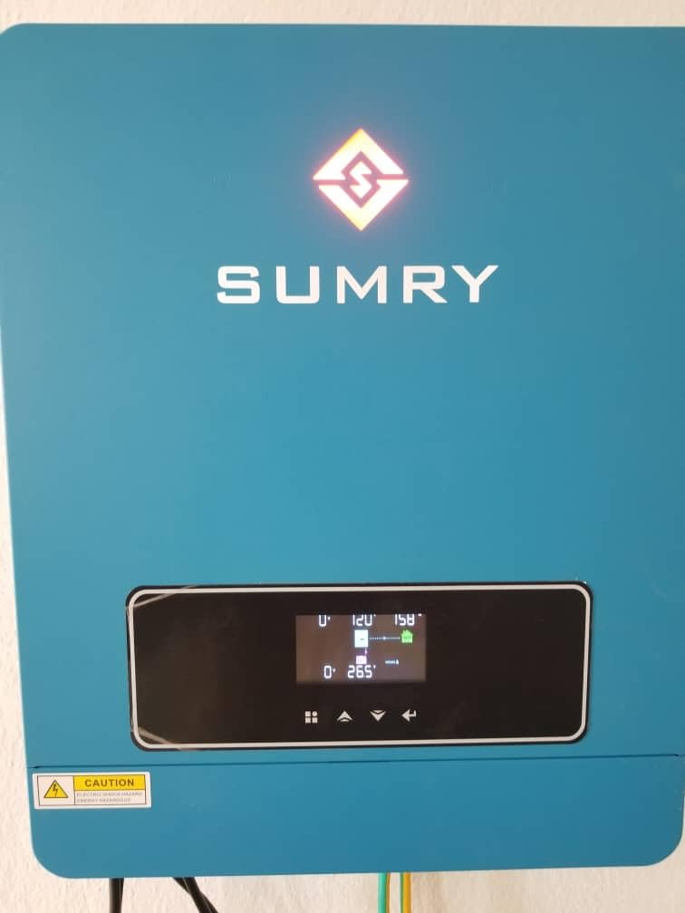 SUMRY Solar Inverter Charger, 3600W DC 24V to AC 110V Hybrid Voltage Converter with 120A MPPT Charge Controller, Pure Sine Wave Power for Battery-Less or AGM Lithium Battery Home Energy System customer photo 2