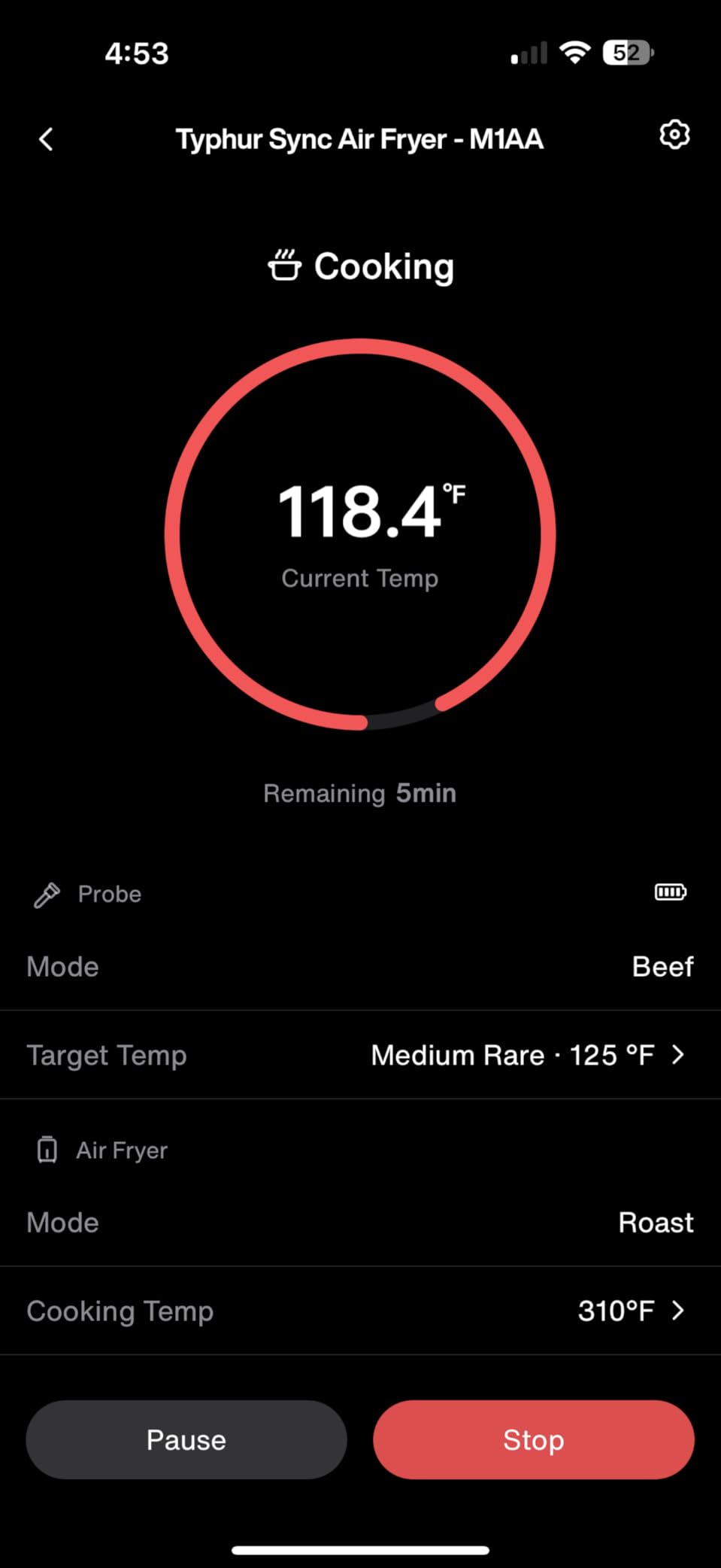 Typhur Sync 8QT AI Smart Air Fryer with Built-in Wireless Meat Thermometer, 9-in-1 XL Non Toxic Ceramic Airfryer, 450°F Max, Cooks 6lb Whole Chicken, Quiet & Dishwasher Safe customer photo 1