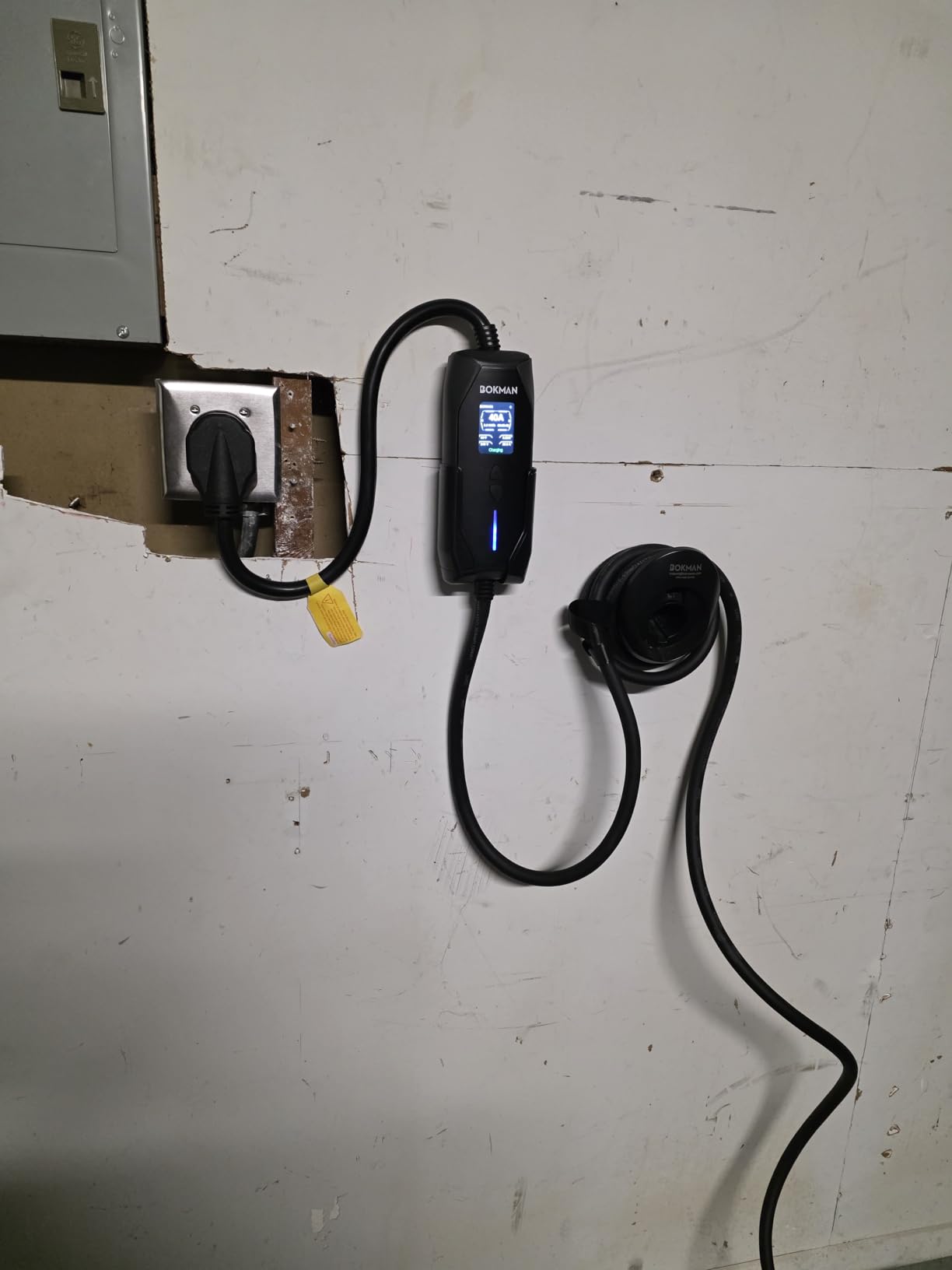 bokman Portable Level 2 & Level 1 EV Charger (240V, 32A), 20ft Cable and NEMA 14-50 Plug and NEMA 5-15 Adapter for Household Socket, Current Adjustable 6-32Amp (J1772 Connector) customer photo 2