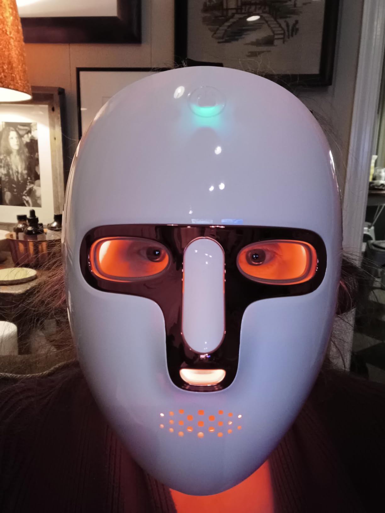 Red Light Therapy for Face, LED Face Mask Light Therapy Adjustable Brightness with 7 Color Led, Cordless & Rechargeable, Red Light Mask for Anti-Aging, Skin Brightening and Rejuvenation customer photo 1