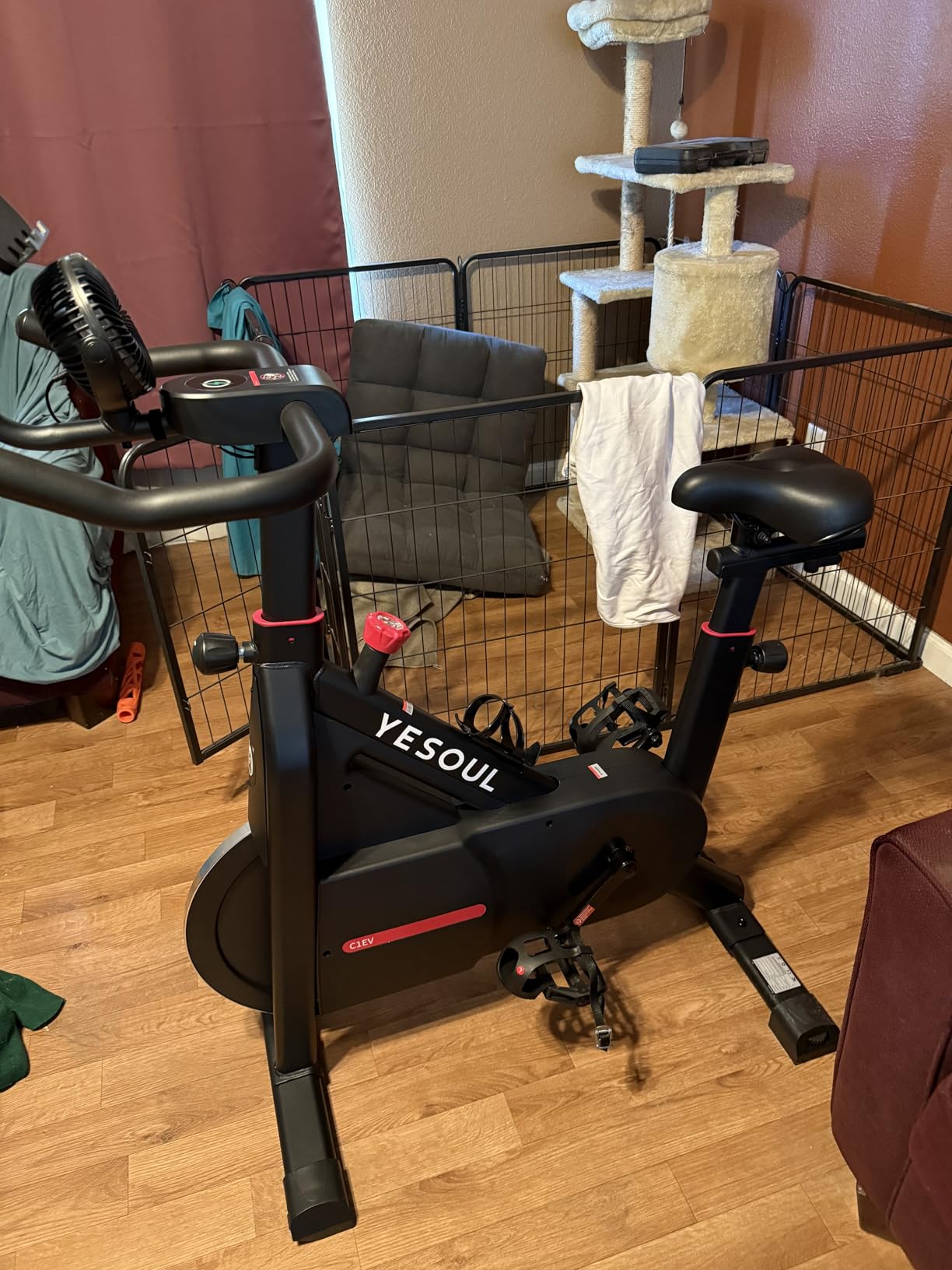 YESOUL Exercise Bike for Home - Stationary Bike with Stable Triangle Frame, Silent Magnetic Resistance, 300 lbs Capacity, Smart APP with Scenic & Live Classes customer photo 1