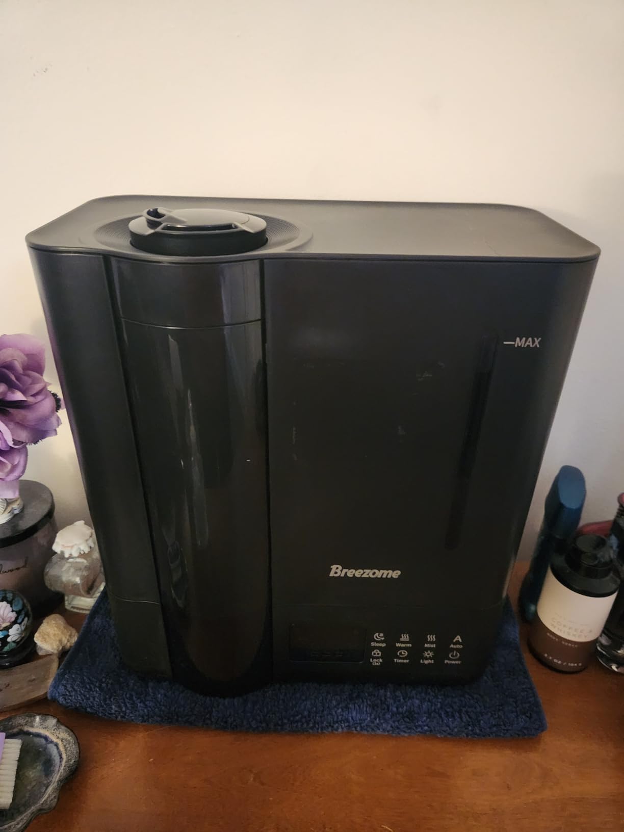 BREEZOME 8L Humidifiers for Bedroom, Warm & Cool Mist for Large Room Home, Top Fill Ultrasonic Humidifier, Humidity Sensor, Essential Oil, 60H Runtime, Quiet for Baby, Plants, Fast Relief customer photo 1