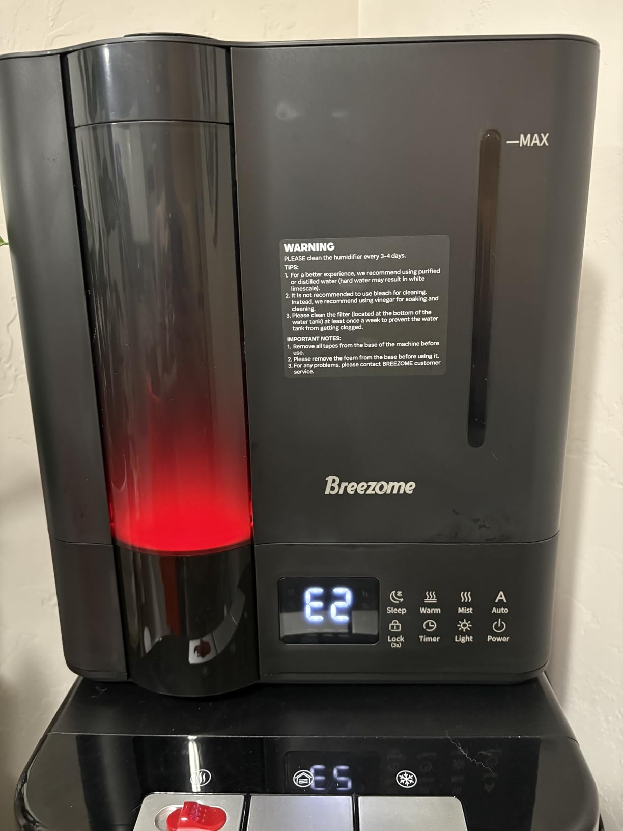 BREEZOME 8L Humidifiers for Bedroom, Warm & Cool Mist for Large Room Home, Top Fill Ultrasonic Humidifier, Humidity Sensor, Essential Oil, 60H Runtime, Quiet for Baby, Plants, Fast Relief customer photo 2