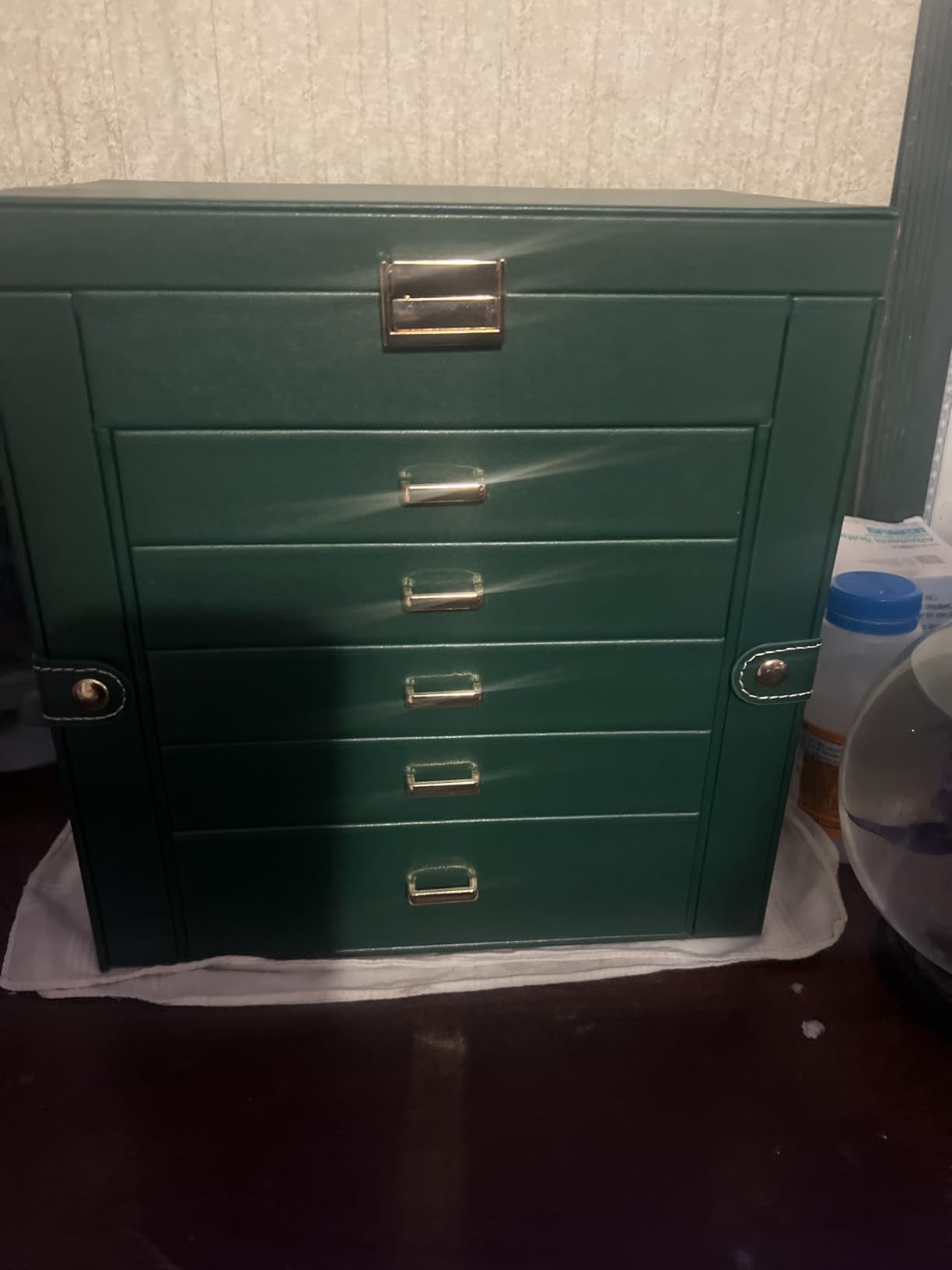 BOOVO Jewelry Box For Women, 6 Layer Large Jewelry Organizer With Mirror, Multi-Function Storage Box With Lock, Necklace Holder With 5 Drawers customer photo 2