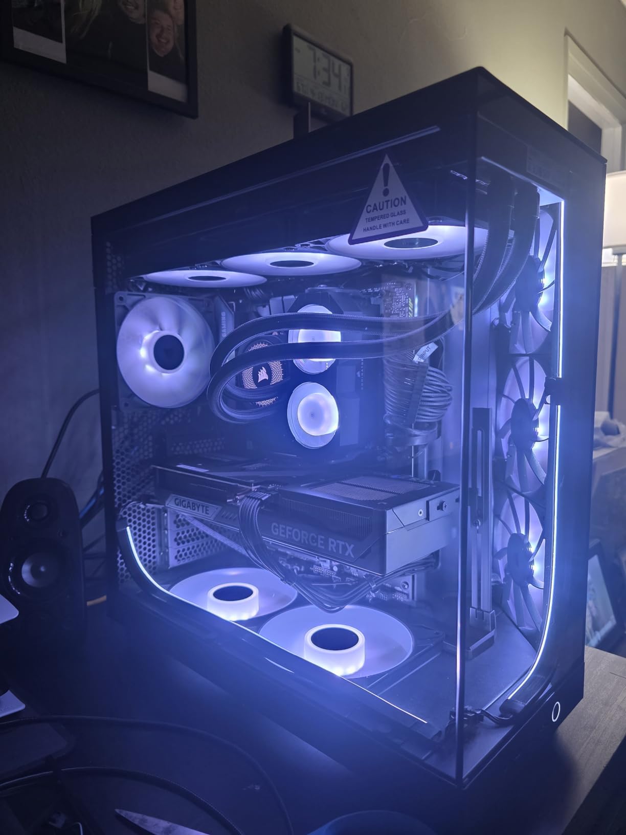ARCTIC P14 Pro Reverse A-RGB - 3 Pack - 140 mm Premium Fan with Reverse Airflow, PWM Fan with Y Cable Splitter, 400-2650 RPM, 0 RPM <5% PWM, 5V Digital RGB, hydrodynamic Bearing customer photo 1