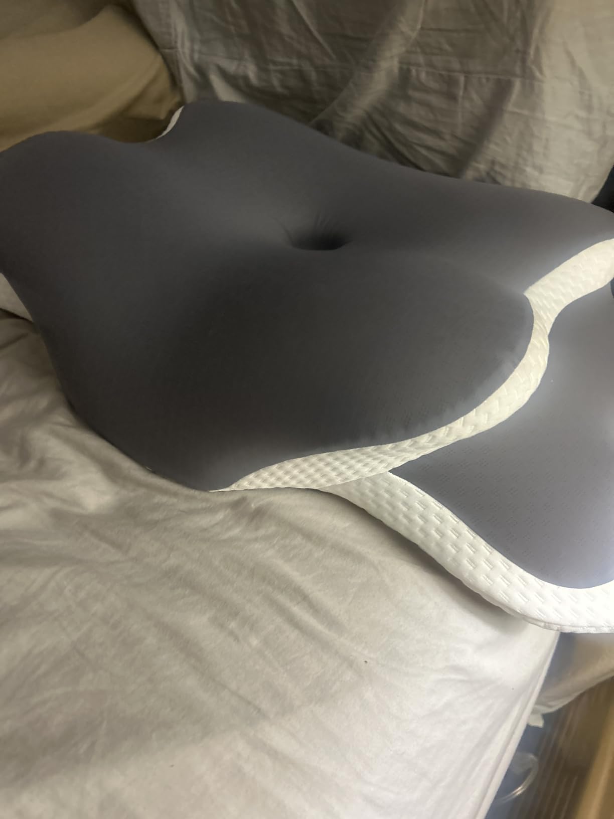 Ergo Pillow for Sleep Apnea, Neck Pain, and Snoring Relief | Cervical Neck Pillow for Side Sleepers | Orthopedic Memory Foam with Ergonomic Support customer photo 2