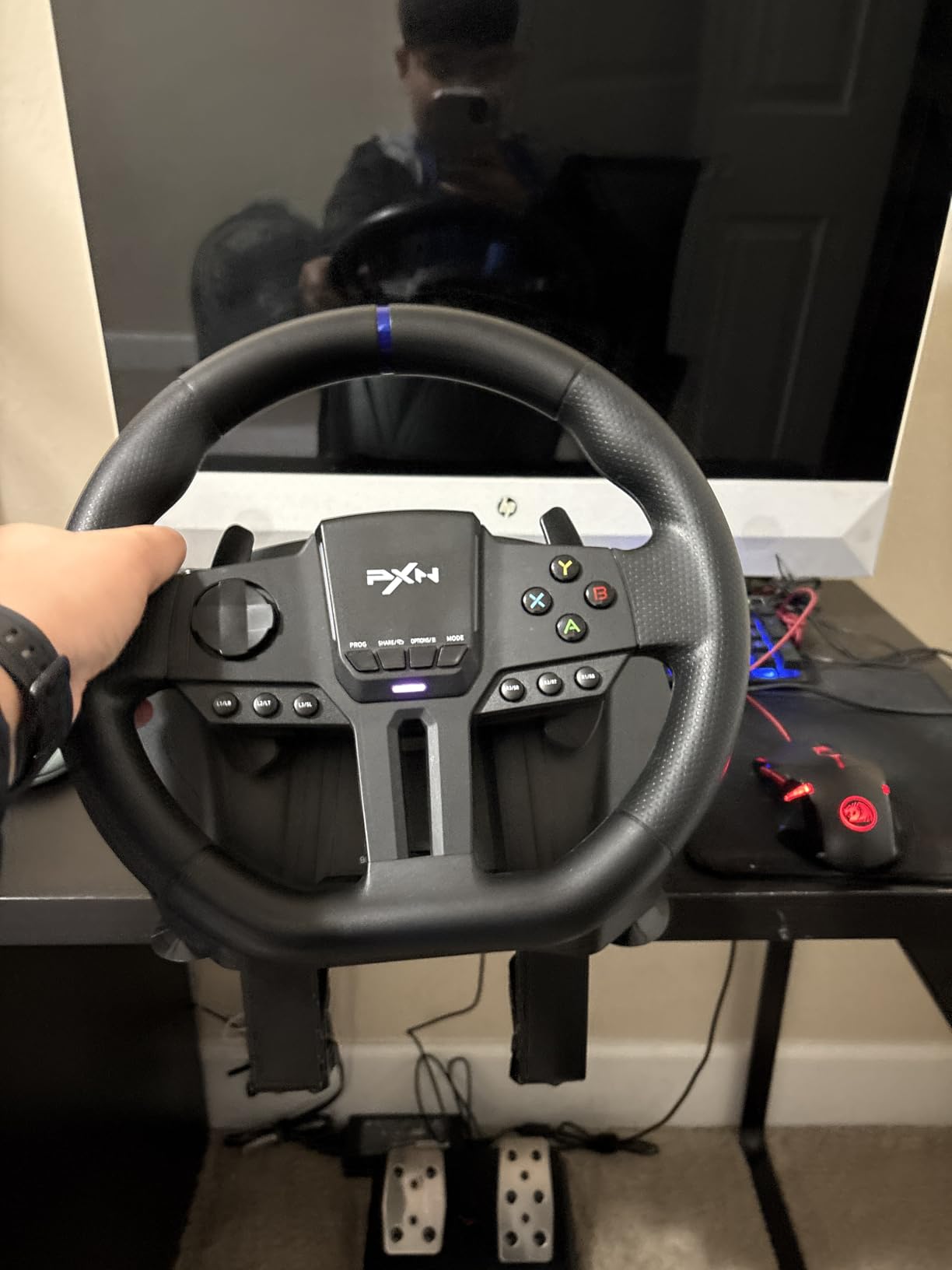 PXN Gaming Steering Wheel - 270/900° V900 GEN2 Sim Racing Wheel with Pedals Paddle Shifter - for Xbox One,Series S|X, PC, PS4, Switch customer photo 1