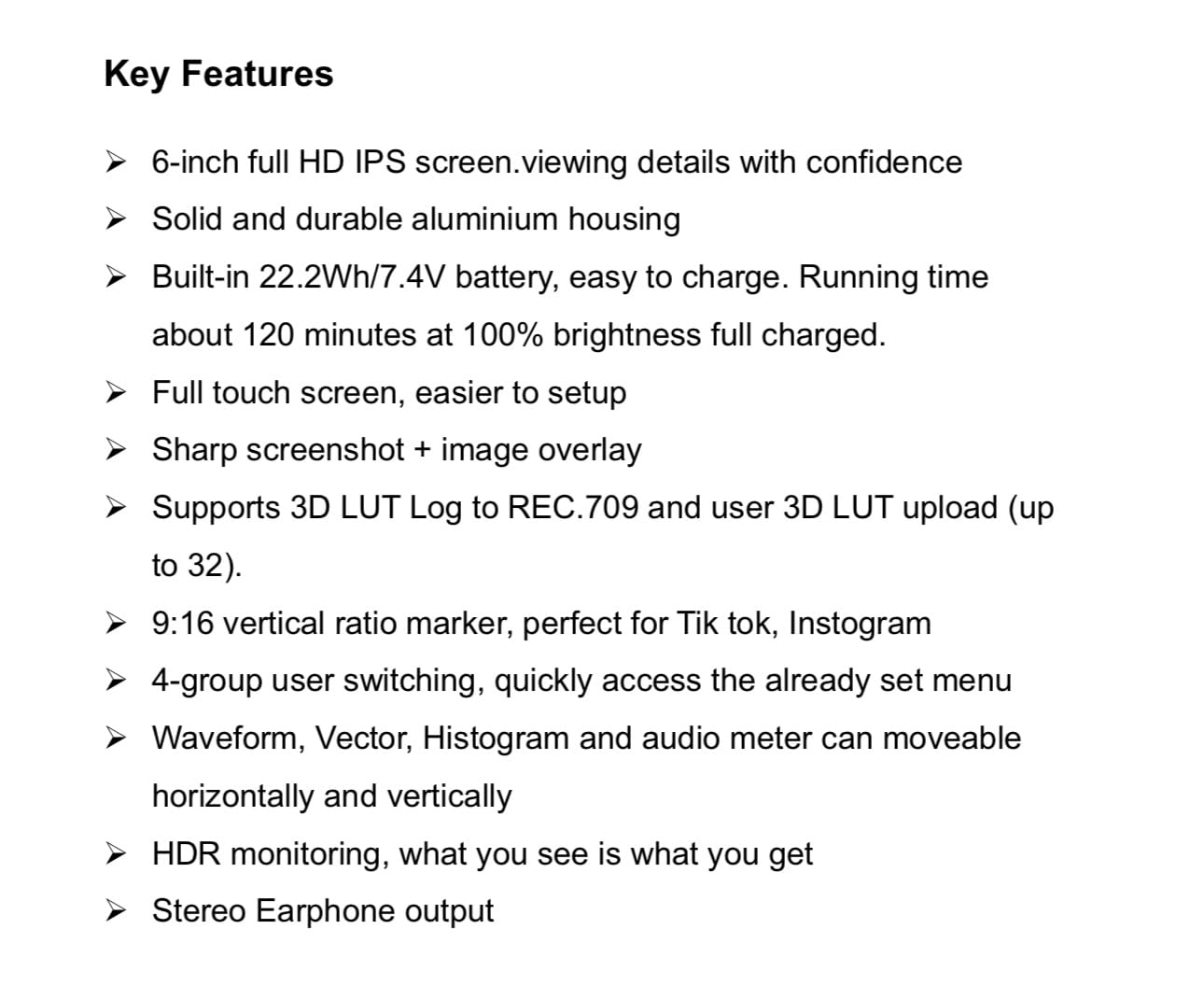 FEELWORLD P6XL 6 Inch Camera Monitor, 1200nit IPS Touch Screen 1920x1080 Built-in 3000mAh Battery Camera Field Monitor with Sunshade, Video Assist HDR Waveform Focus Peaking 3D LUT 4K HDMI customer photo 2