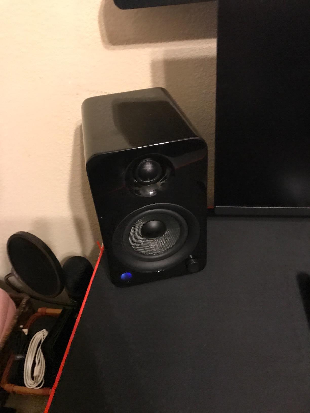 YU4 Powered Speakers with Bluetooth and Built-in Phono Preamp | 140W Peak Power | 1