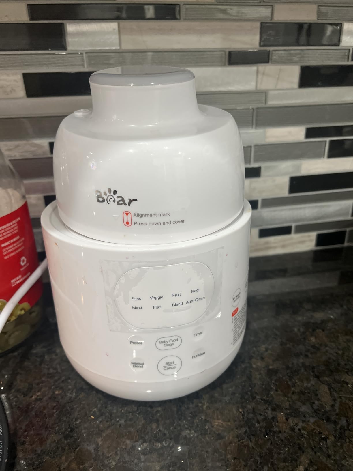 Bear NutriEase AllStage Stainless Steel Baby Food Maker Steamer and Blender, Truly OneStep Baby Food Processor Puree Maker Grinder Mills, Auto Cooking and Grinding for Healthy Homemade Baby Food, BPA-Free customer photo 1