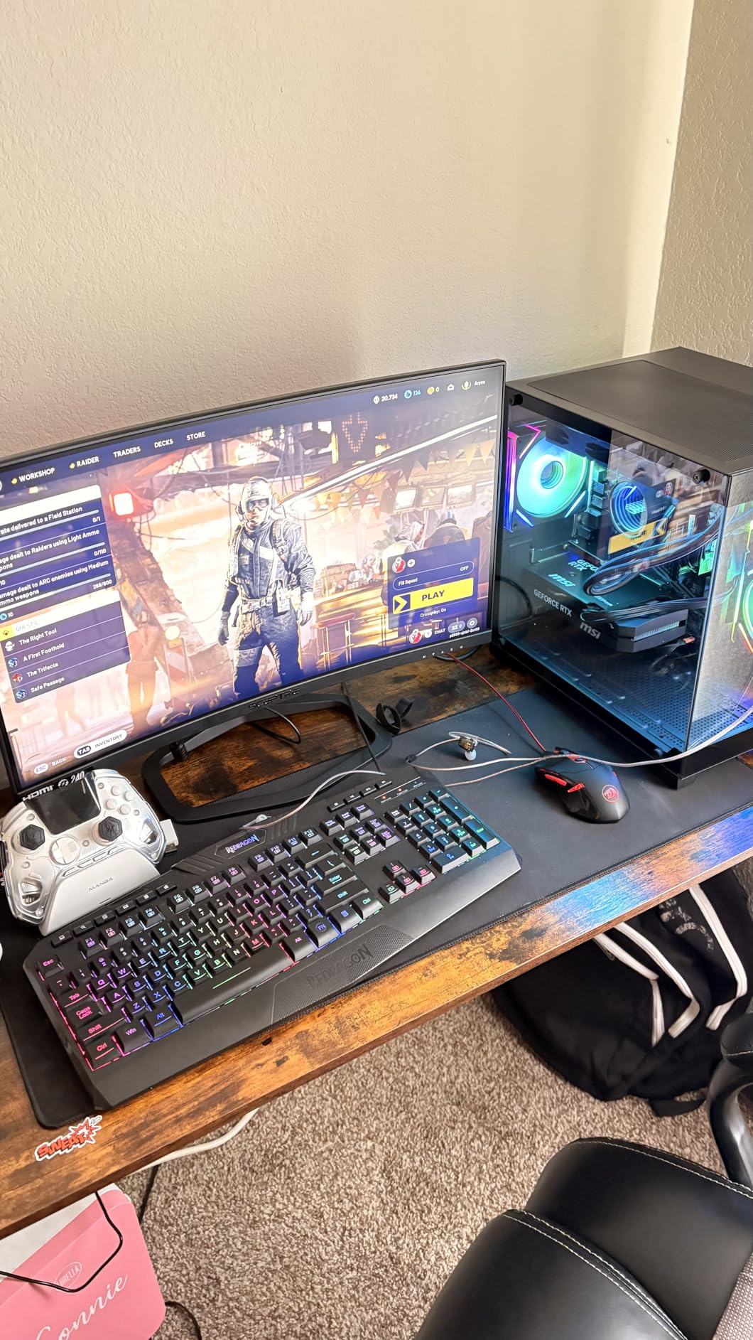 Gaming PC Desktop Computer, Ryzen 7 5700X, RTX 5060, 32GB DDR4 RAM and 1TB M.2 NVMe SSD, 240 Liquid Cooler, ARGB Fans, Game Design Office customer photo 1