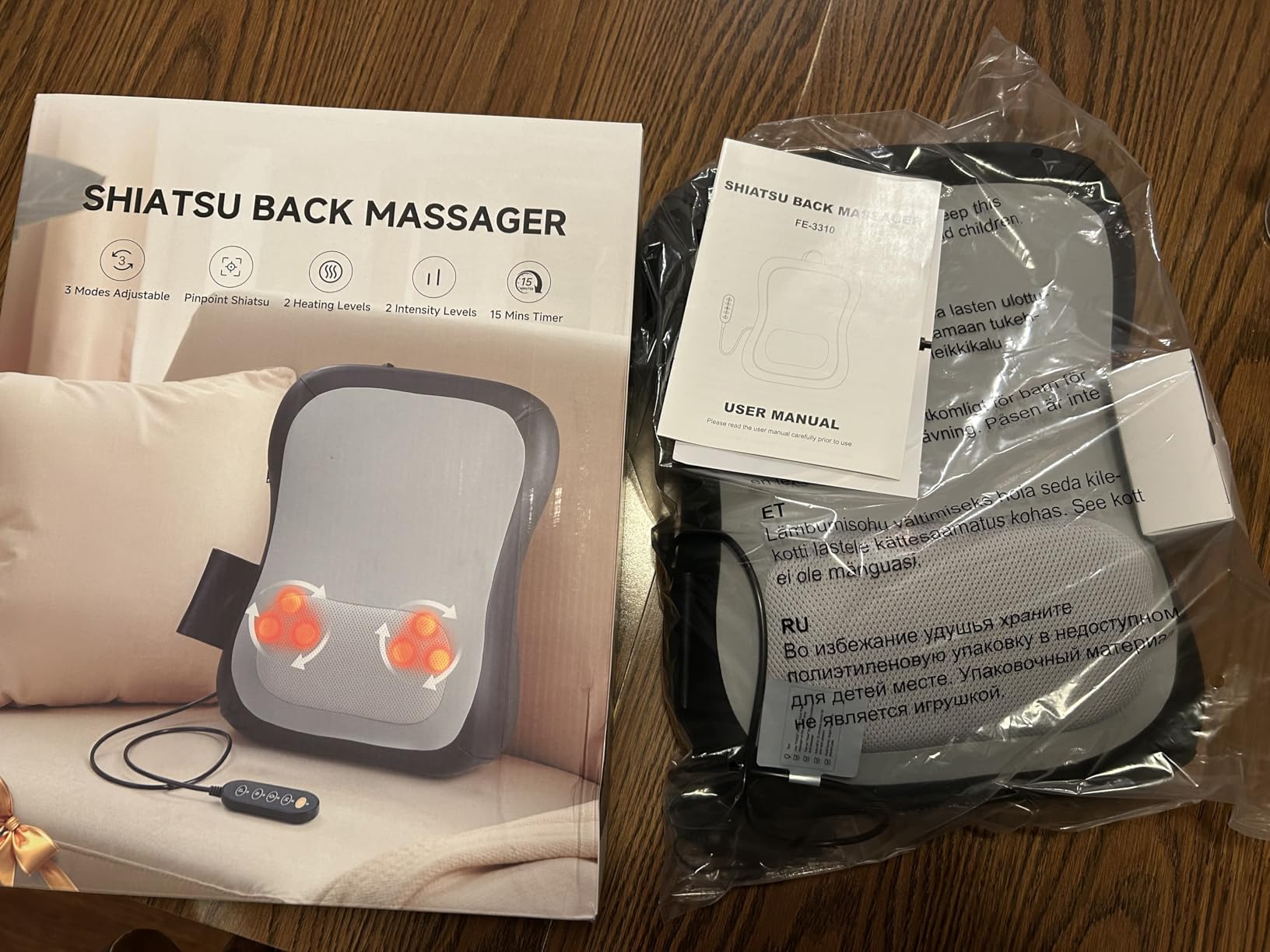 Shiatsu Back and Neck Massager for Pain Relief Deep Tissue, Up and Down Rolling Back Massager with Heat, 3D Kneading Massage for Office Home Car customer photo 1
