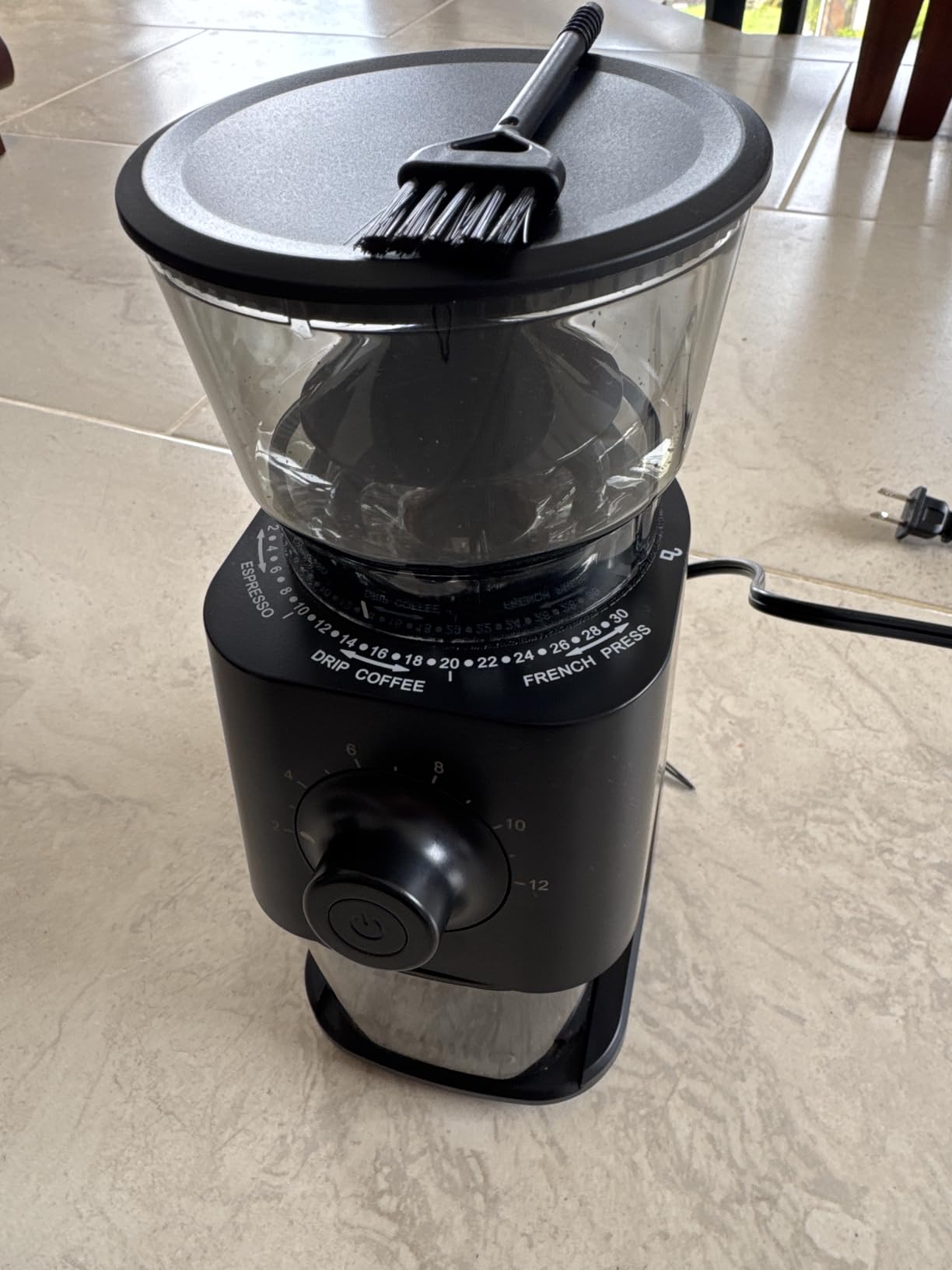 Coffee Grinder Electric, Coffee Beans Grinder for Home Use with 30 Grind Settings - 12 Cups Capacity for Espresso, Drip & Americano, Black customer photo 1
