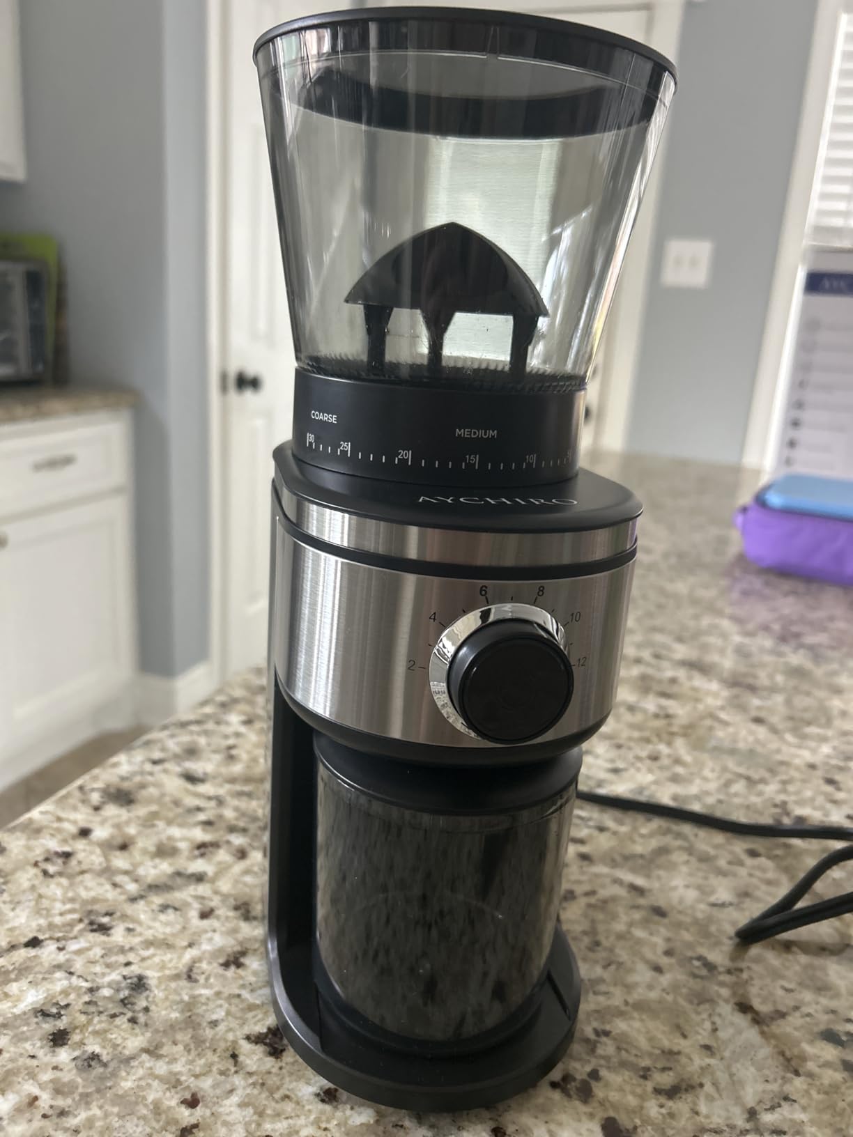 Coffee Grinder Electric, Coffee Beans Grinder for Home Use with 30 Grind Settings - 12 Cups Capacity for Espresso, Drip & Americano, Black customer photo 2