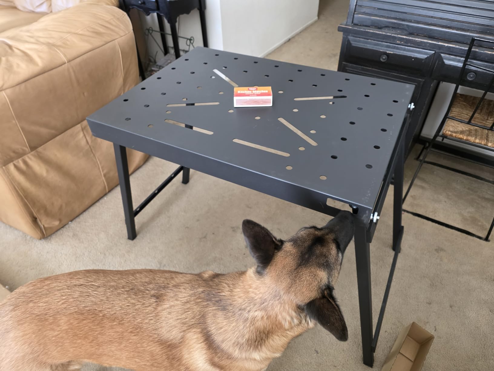 OLBRUS Welding Table Foldable Work Bench, Folding Workbench,1000LBS Capacity Heavy-Duty Welding Workbench with Fixture Holes, Foldable Steel Work Bench for Welding, Assembly & Repair customer photo 1