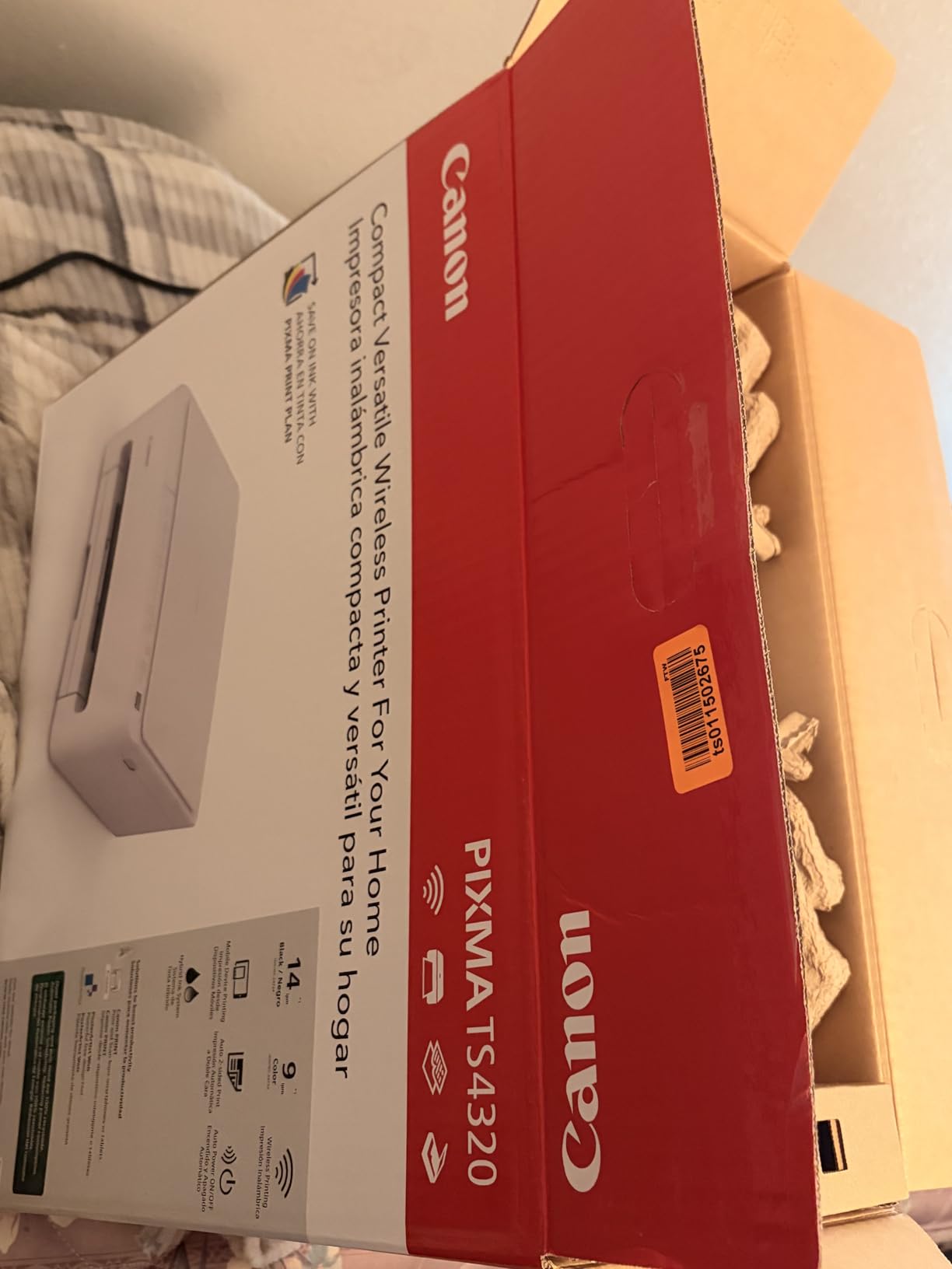 Canon PIXMA TS4320 Wireless Color Inkjet Printer for Duplex Printing, White - Cost Efficient Home Printer with Copier/Scanner, Compact Design, Easy Setup customer photo 1