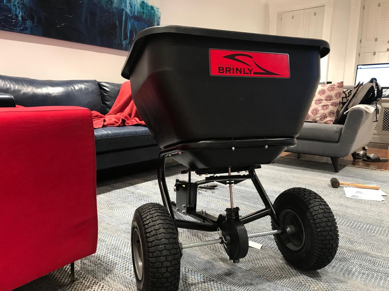 Brinly BS36BH-A Tow Behind Broadcast Spreader with Universal Hitch, 175 lb.+ customer photo 1