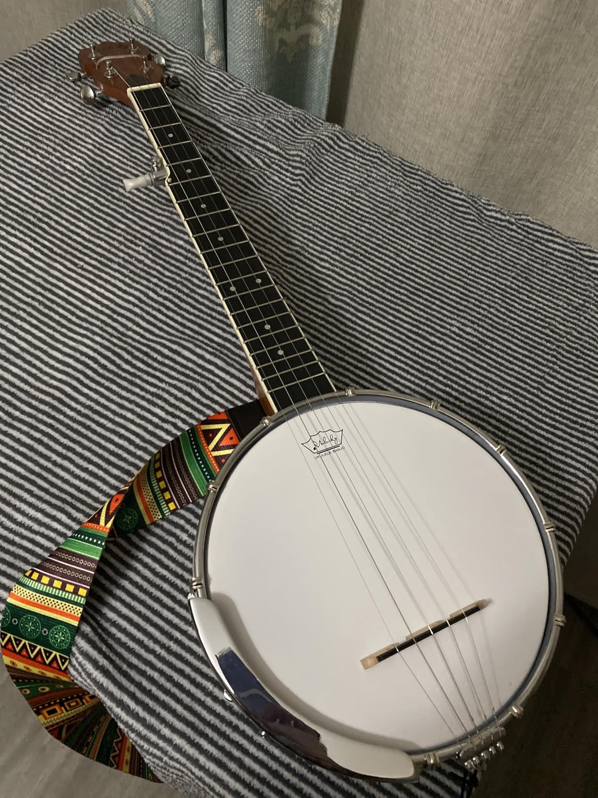 Mulucky 5 String Banjo Mini - 26 Inch Travel Banjo Sapele Body Closed Solid Back Beginner Kit With Gig Bag Picks Strings Strap - B807 customer photo 2